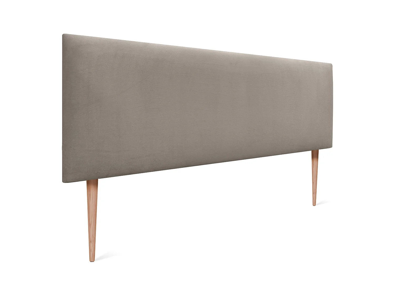 DHOME Tête de Lit Velours Lisse 150x105 avec Pieds de Lit 150/160 - Marron
