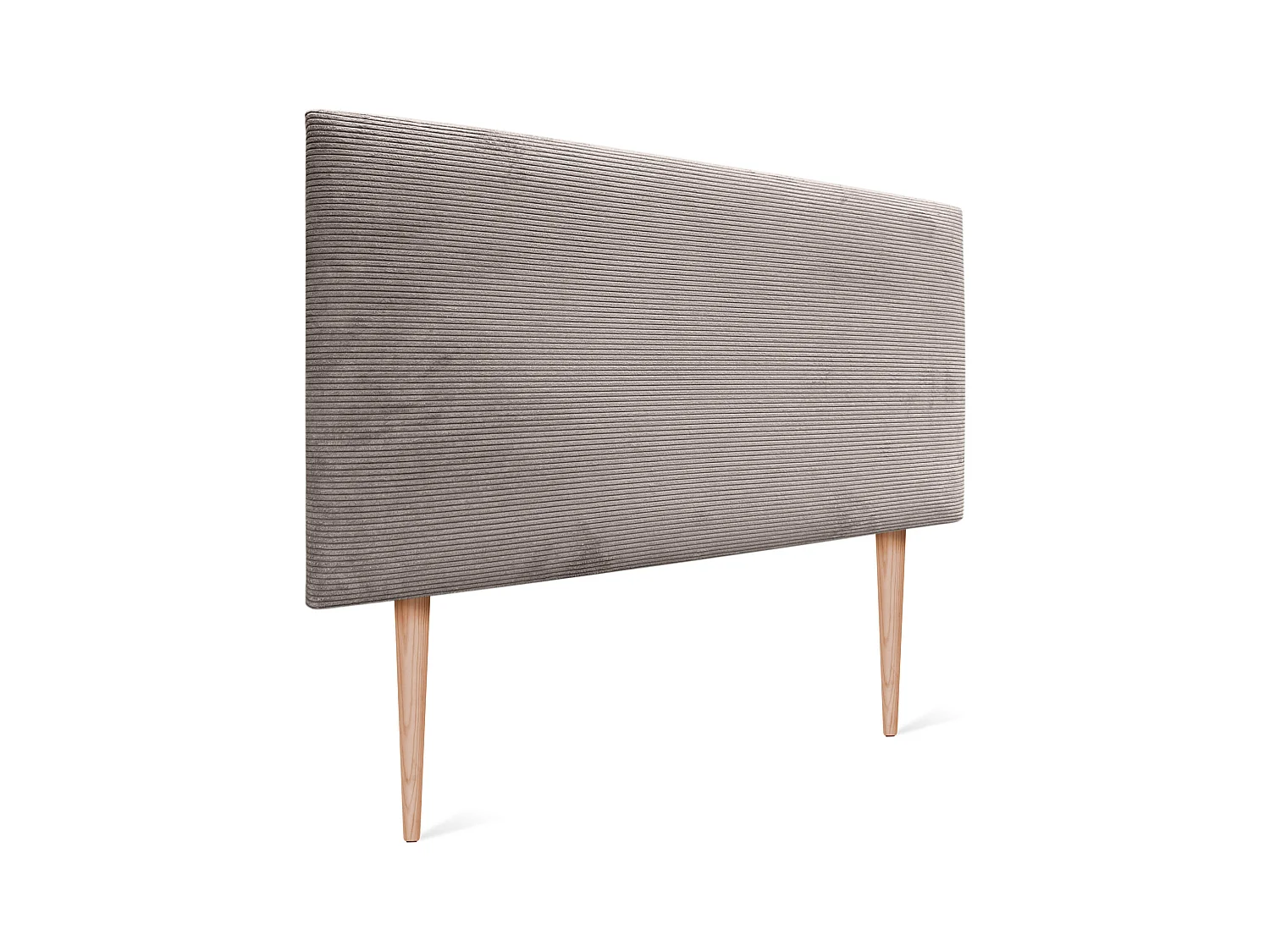 DHOME Testiera in velluto a coste liscio 105x115 con gambe letto 105 - Marrone