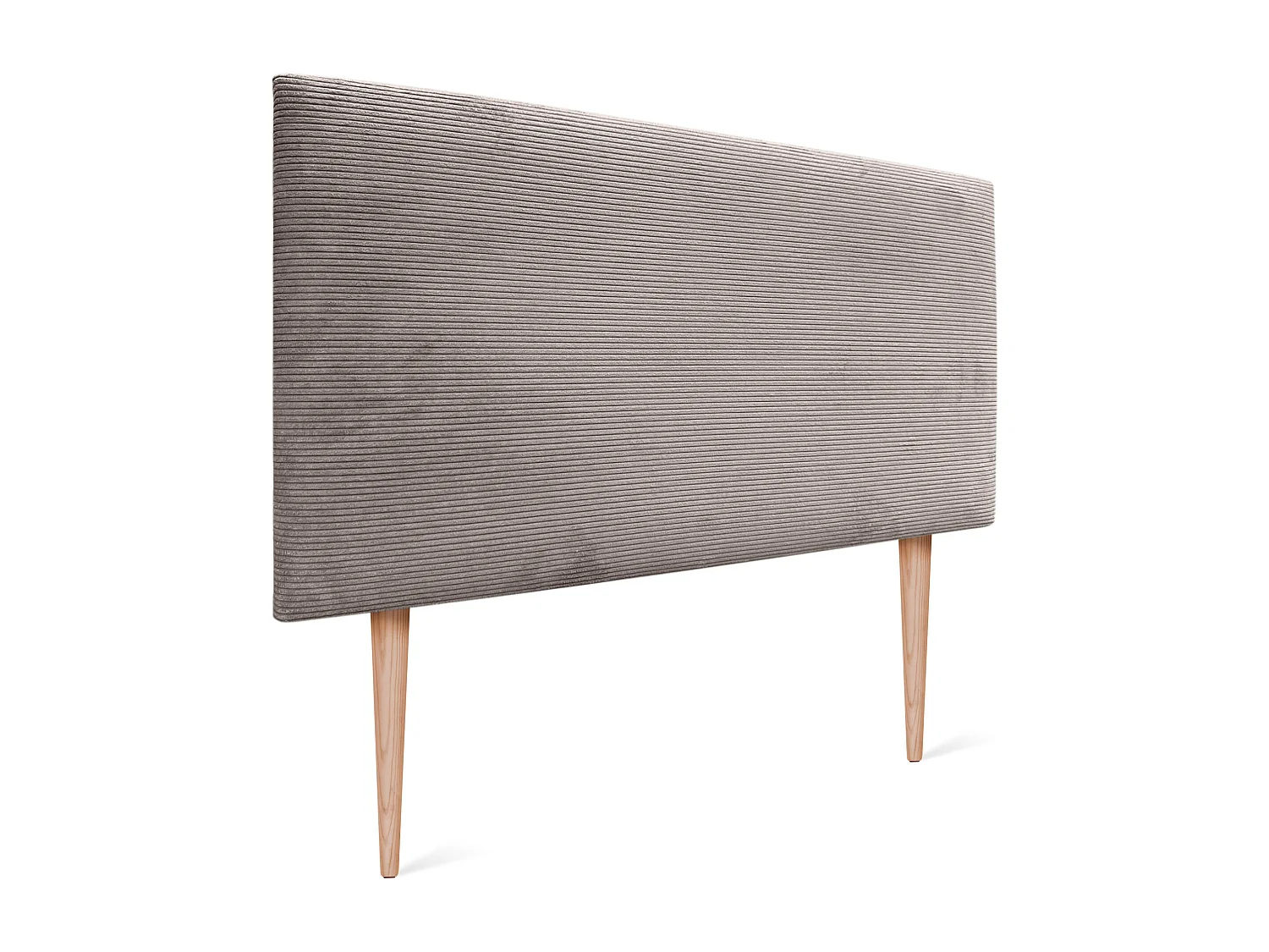 DHOME Tête de Lit Velours Côtelé Uni 105x115 avec Pieds de Lit 105 - Marron