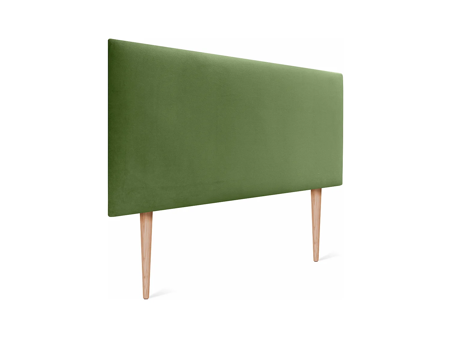 DHOME Tête de Lit Velours Lisse 80x115 avec Pieds de Lit 80/90 - Vert Jungle