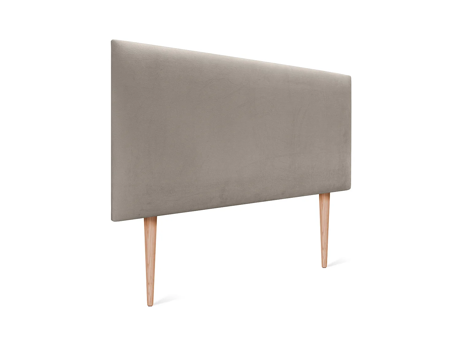 DHOME Tête de Lit Velours Lisse 110x115 avec Pieds de Lit 105 - Marron
