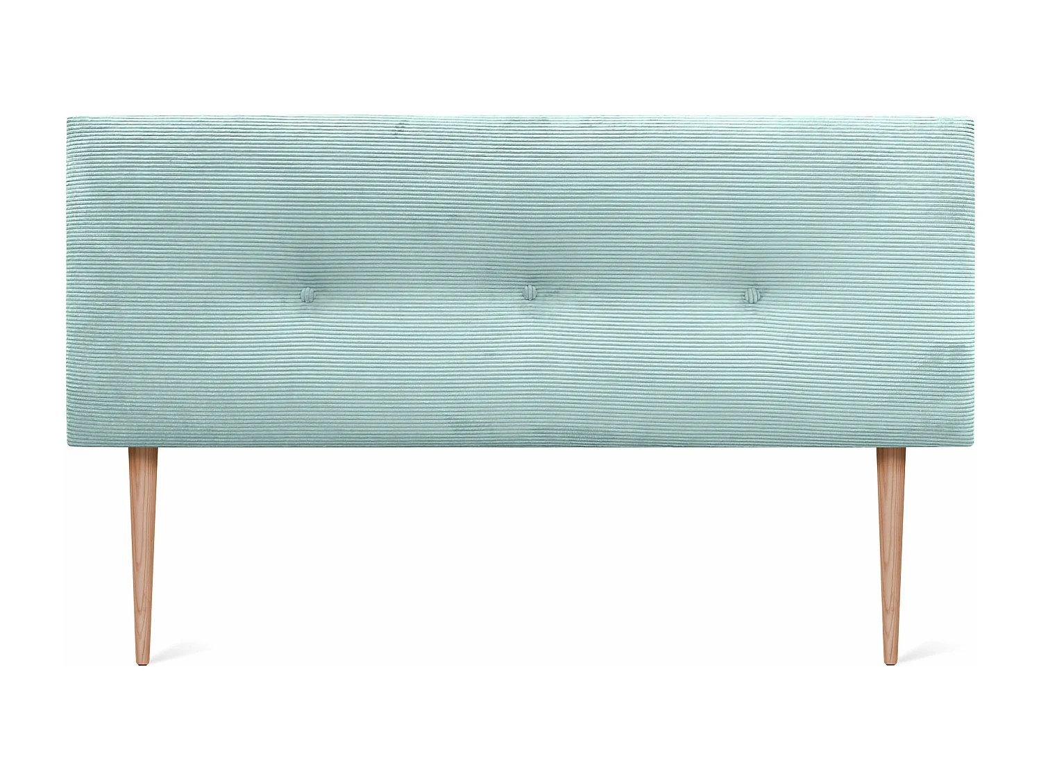 DHOME Tête de Lit Velours Côtelé Uni avec Boutons 135x115 avec Pieds de Lit 120/135/140 - Vert Aqua