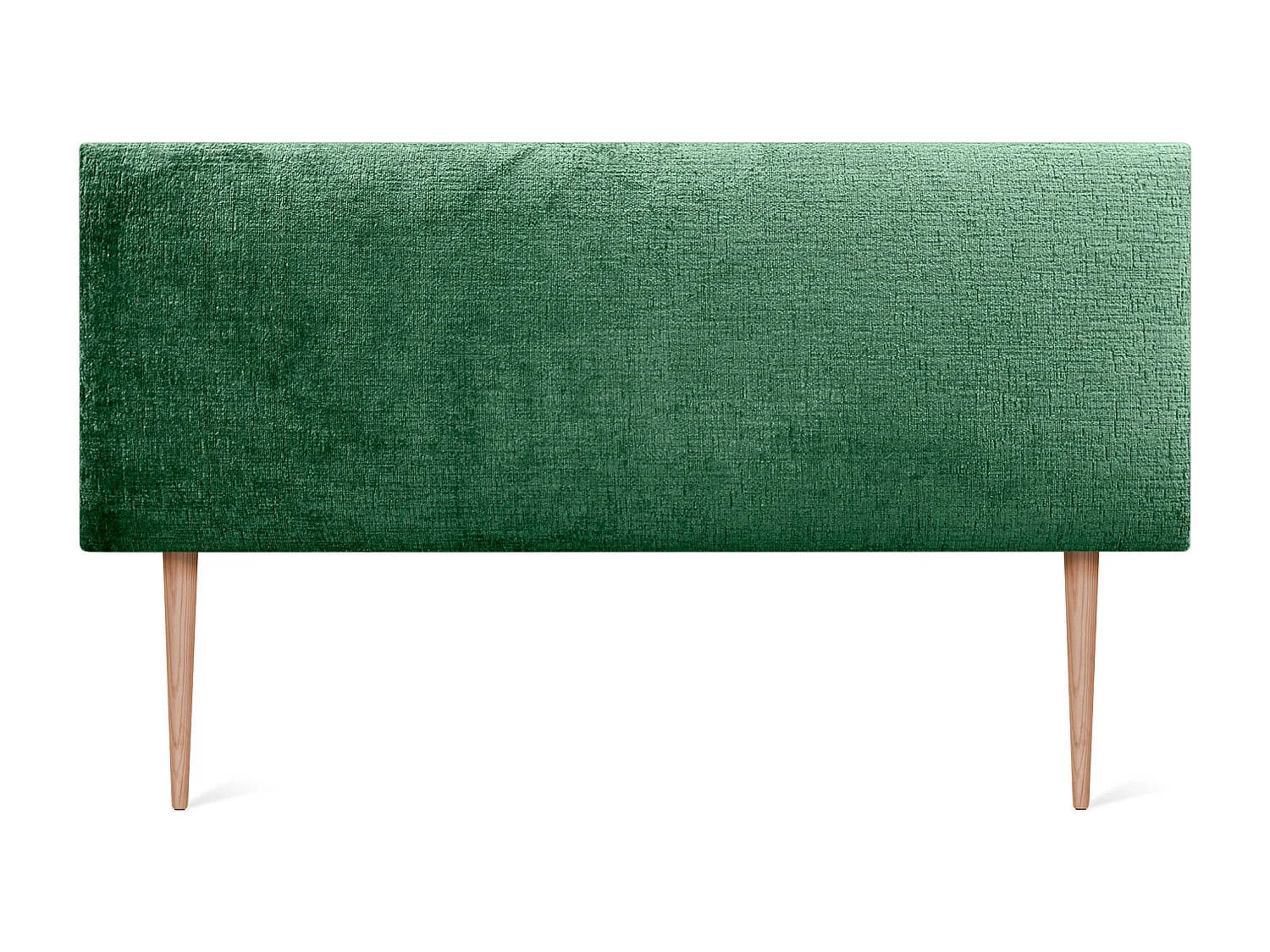 DHOME Kopfteil aus Naturwolle 145 x 105 cm mit Bettbeinen 140/135 – Grün