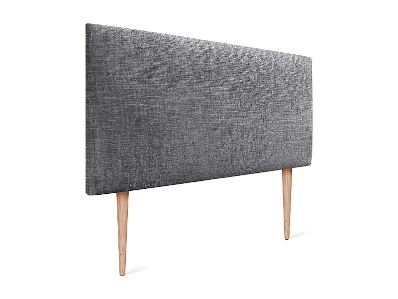 DHOME Cabeceira de Lã Natural 95x105cm com Pernas de Cama 90 - Cinza