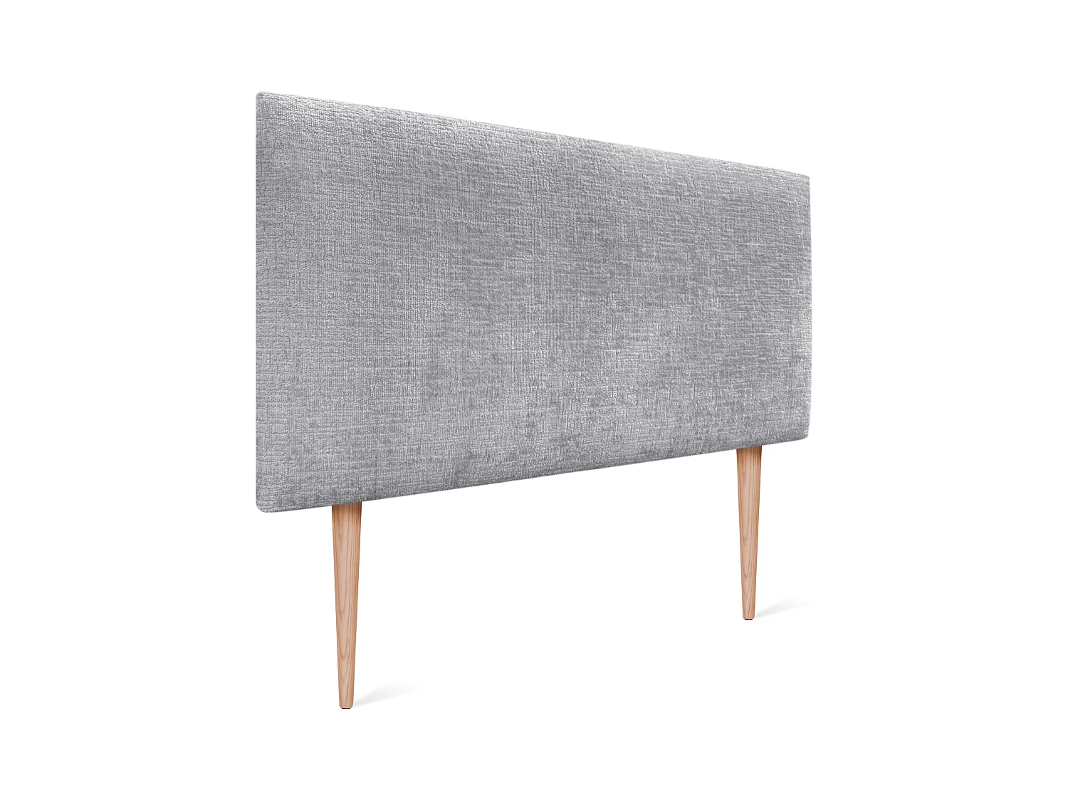 DHOME Kopfteil aus Naturwolle 95 x 115 cm mit Bettbeinen 90 – Hellgrau