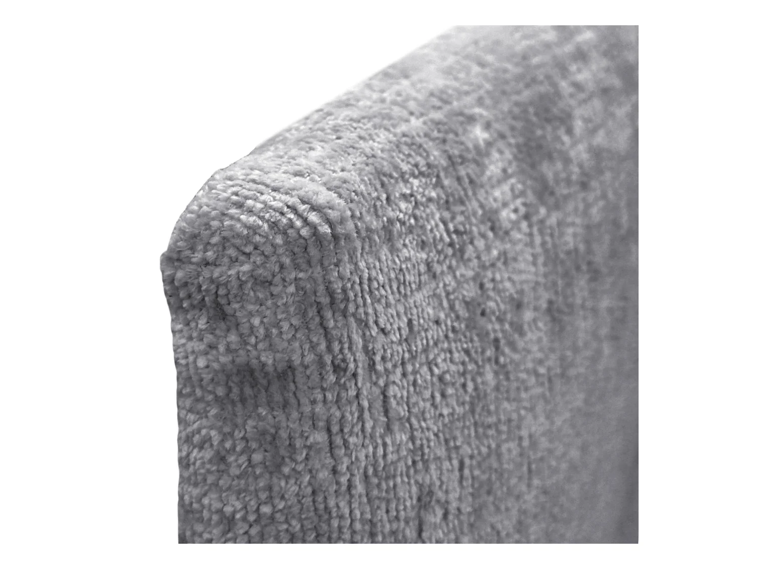 DHOME Kopfteil aus Naturwolle 95 x 115 cm mit Bettbeinen 90 – Hellgrau