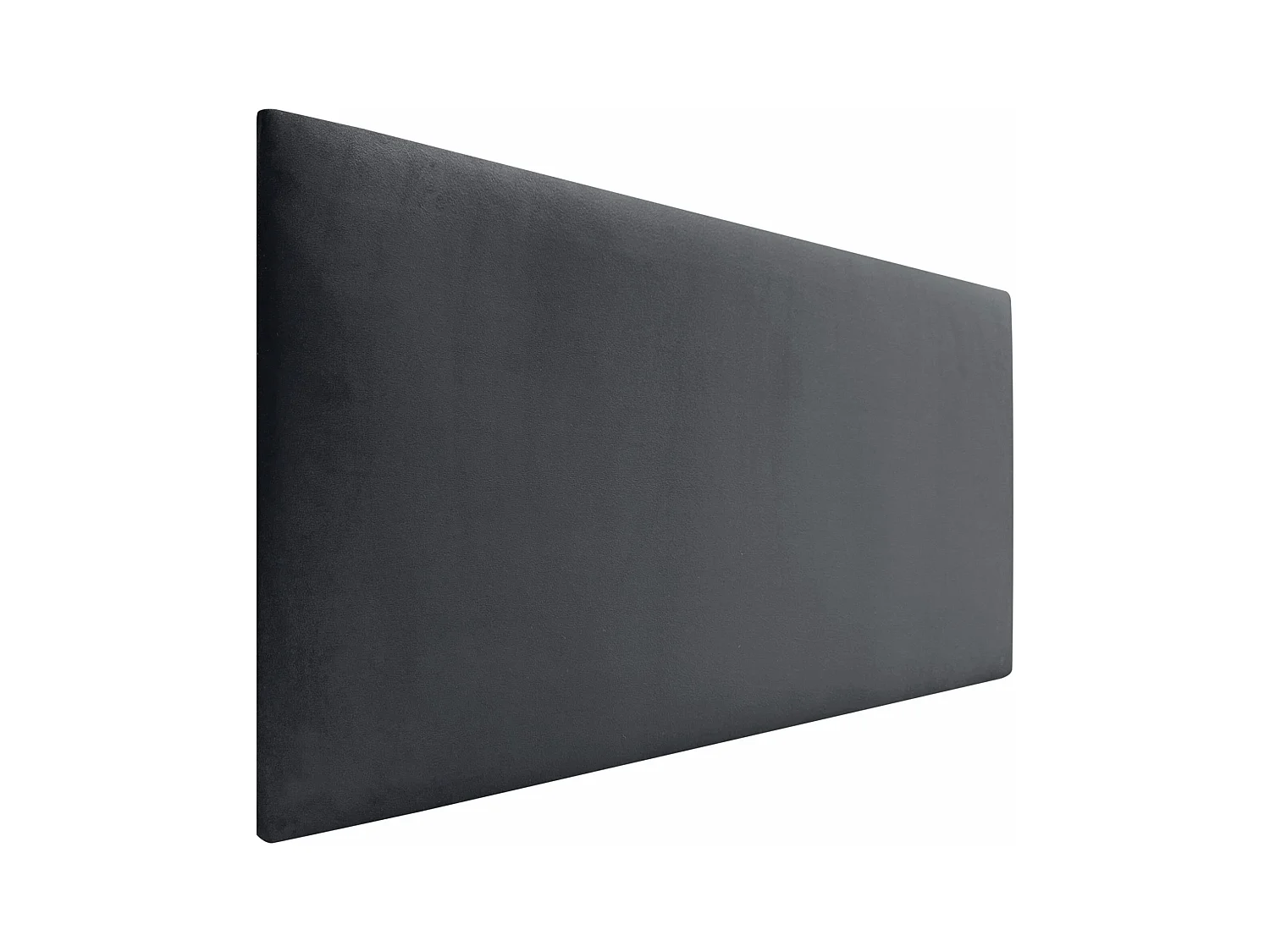 DHOME Kopfteil aus glattem Samt, 95 x 50 cm, Betten 80/90 – Dunkelgrau