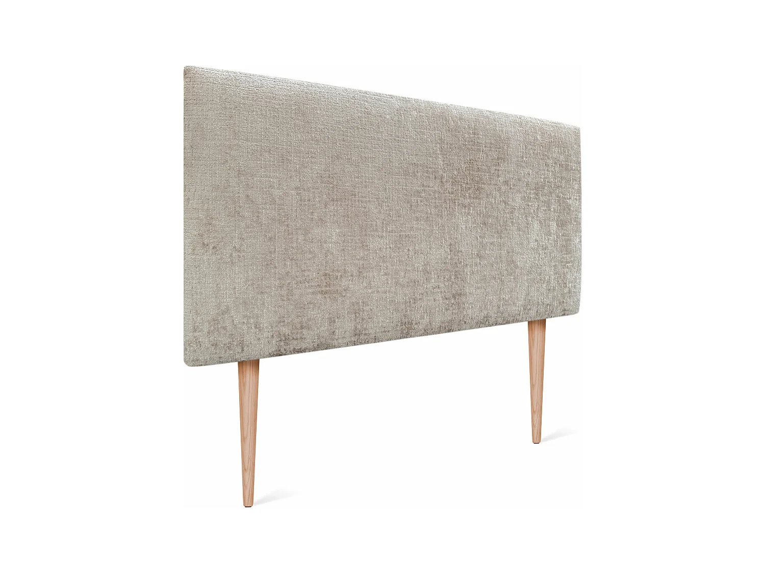 DHOME Tête de Lit Laine Naturelle 110x105cm avec Pieds de Lit 105/110 - Beige