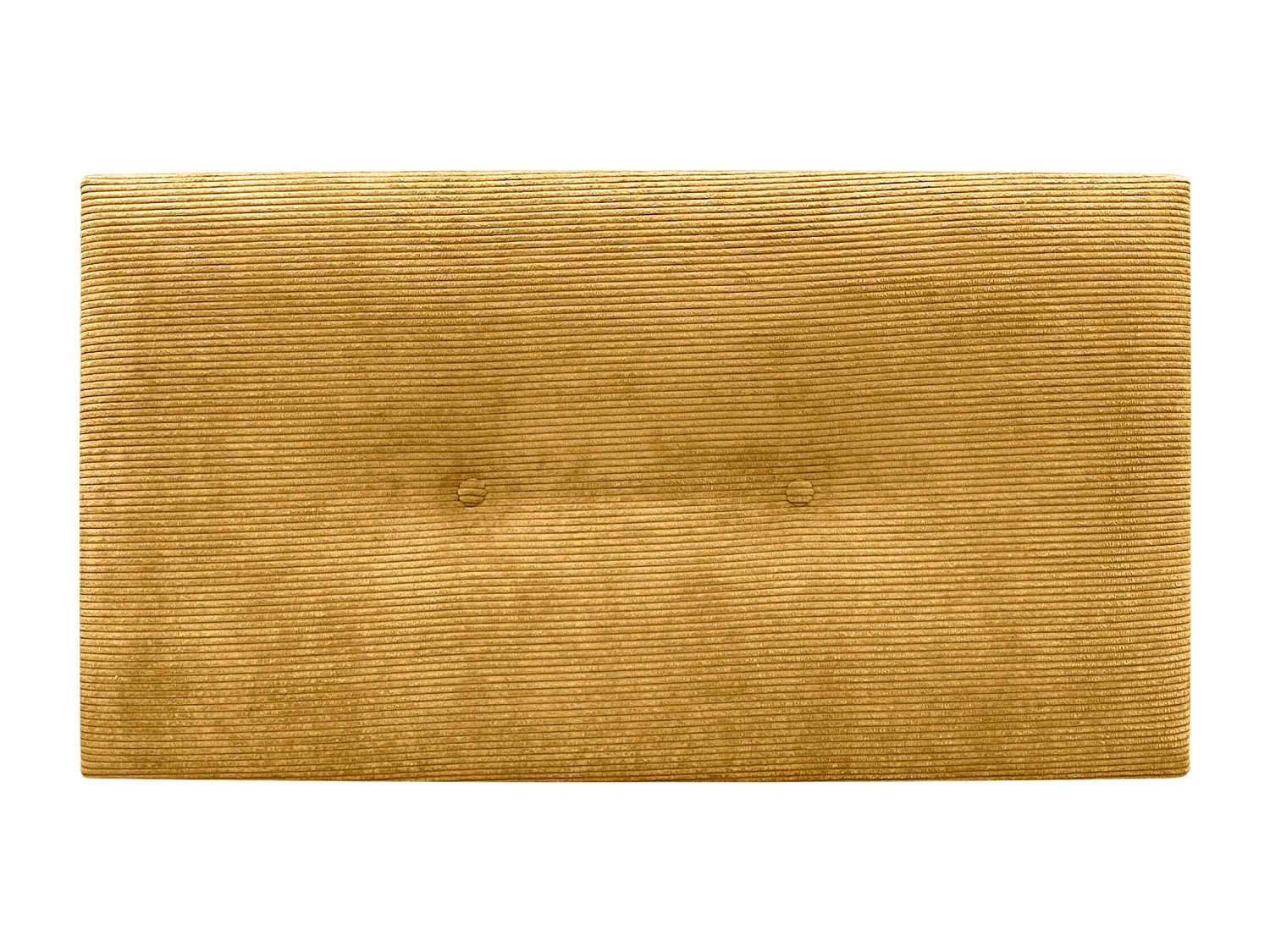 DHOME Tête de Lit Velours Côtelé Uni avec Boutons 105x50 Lits 105 - Moutarde