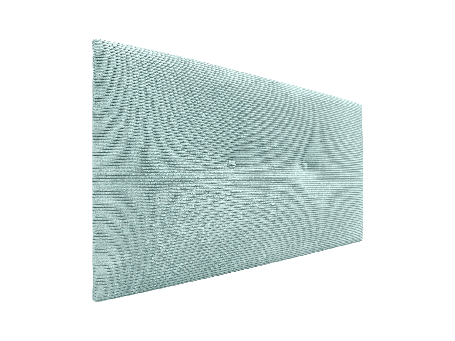 DHOME Tête de Lit Velours Côtelé Uni avec Boutons 95x60 Lits 80/90 - Vert Aqua
