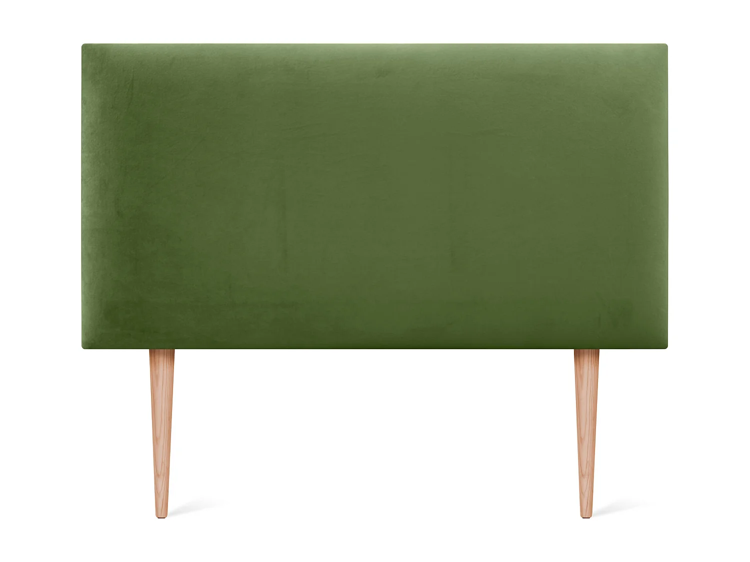 DHOME Tête de Lit Velours Lisse 95x105 avec Pieds de Lit 80/90 - Vert Jungle
