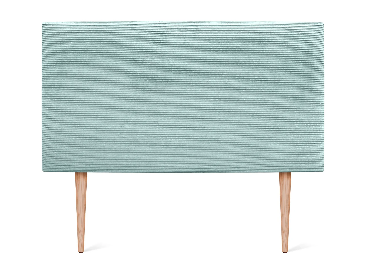 DHOME Tête de Lit Velours Côtelé Uni 105x115 avec Pieds de Lit 105 - Vert Aqua