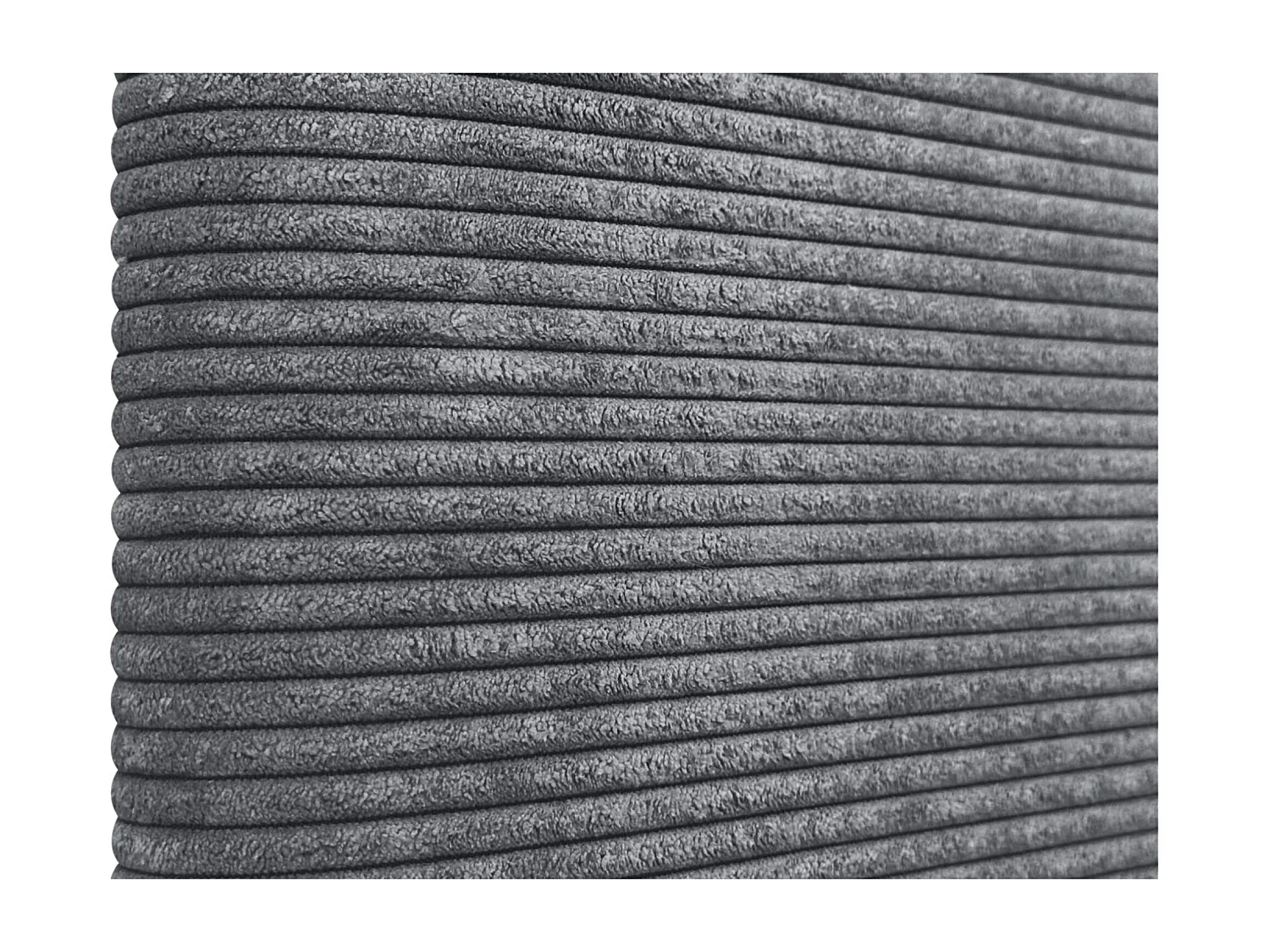 DHOME Tête de Lit Velours Côtelé Uni 110x115 avec Pieds de Lit 105 - Gris Foncé