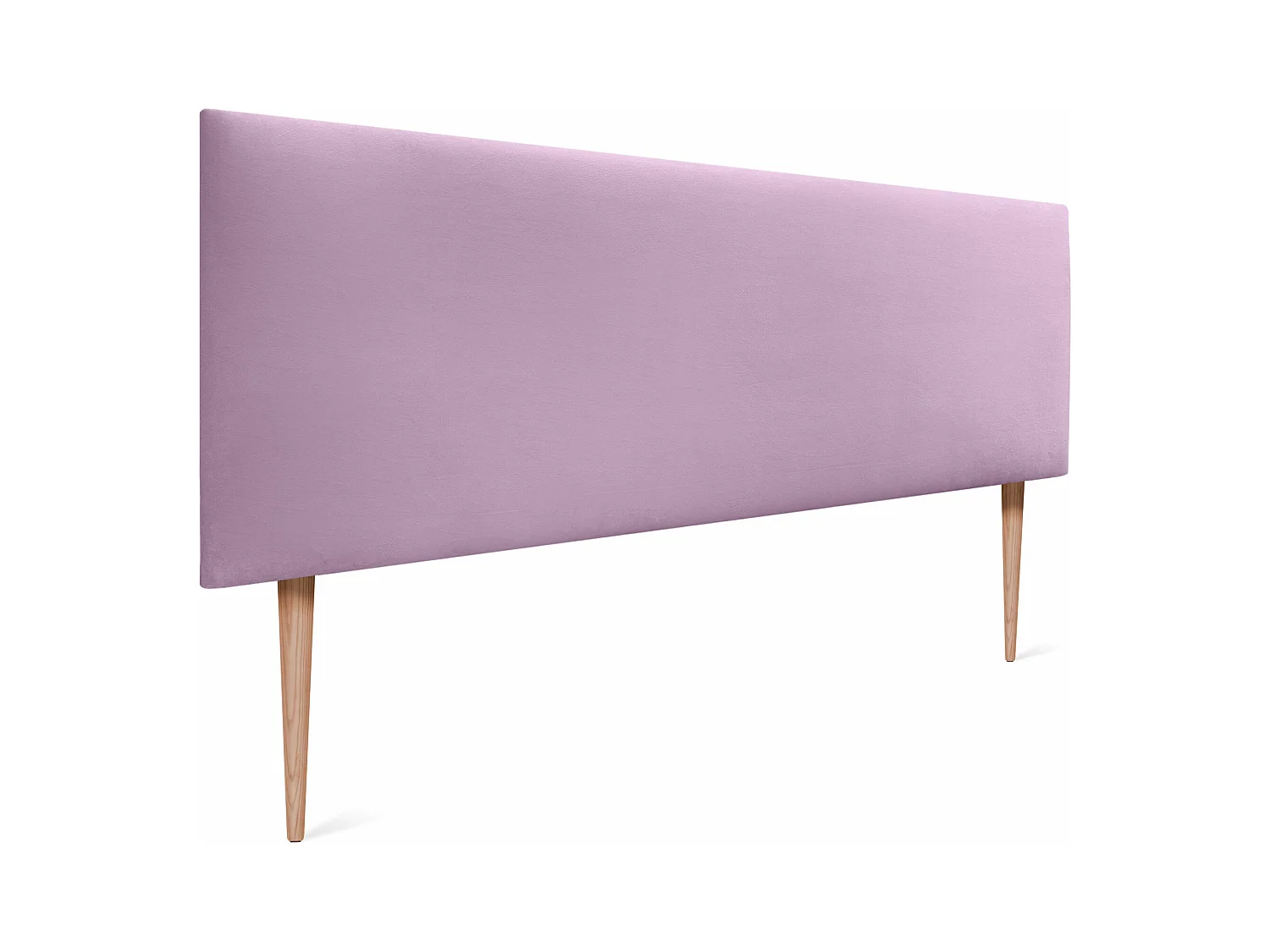 DHOME Kopfteil aus glattem Samt 135 x 105 mit Bettbeinen 120/135/140 – Rosa