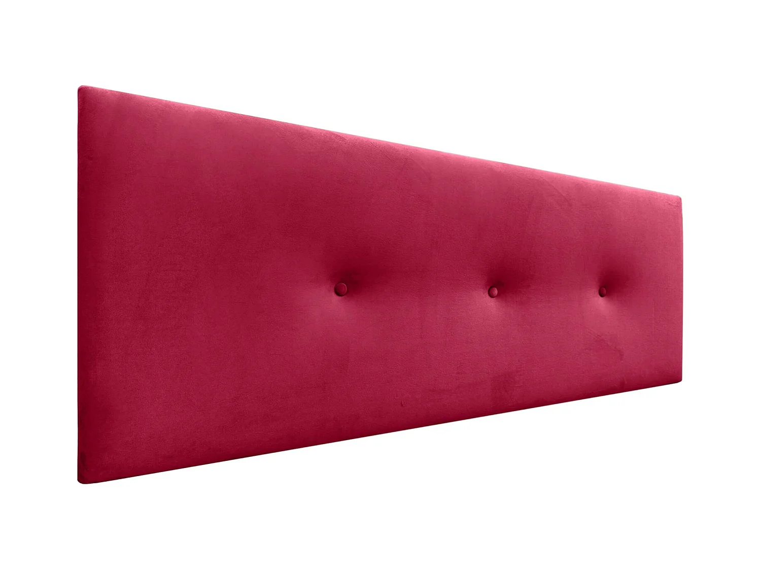 DHOME Tête de Lit Velours Lisse avec Boutons 160x60 Lits 150/160 - Rouge