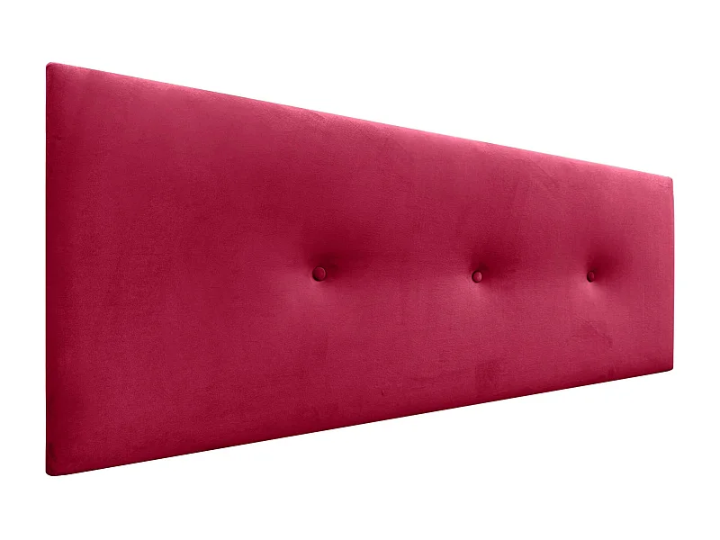 DHOME Tête de Lit Velours Lisse avec Boutons 160x60 Lits 150/160 - Rouge