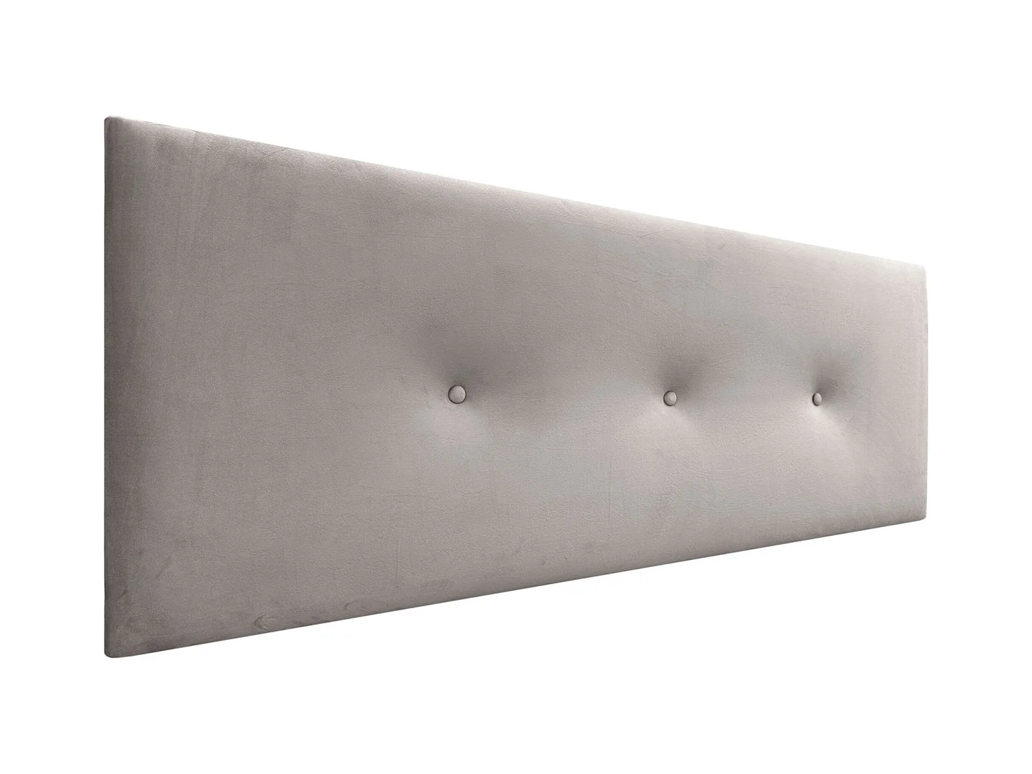 DHOME Kopfteil aus glattem Samt mit Knöpfen, 145 x 60, Betten 120/135/140 – Beige