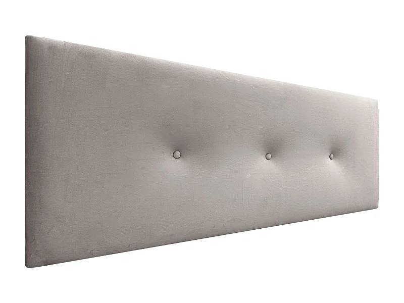 DHOME Tête de Lit Velours Lisse avec Boutons 145x60 Lits 120/135/140 - Beige