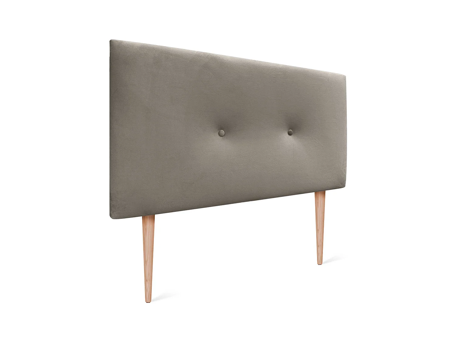 DHOME Tête de Lit Velours Lisse avec Boutons 80x115 avec Pieds de Lit 80/90 - Marron