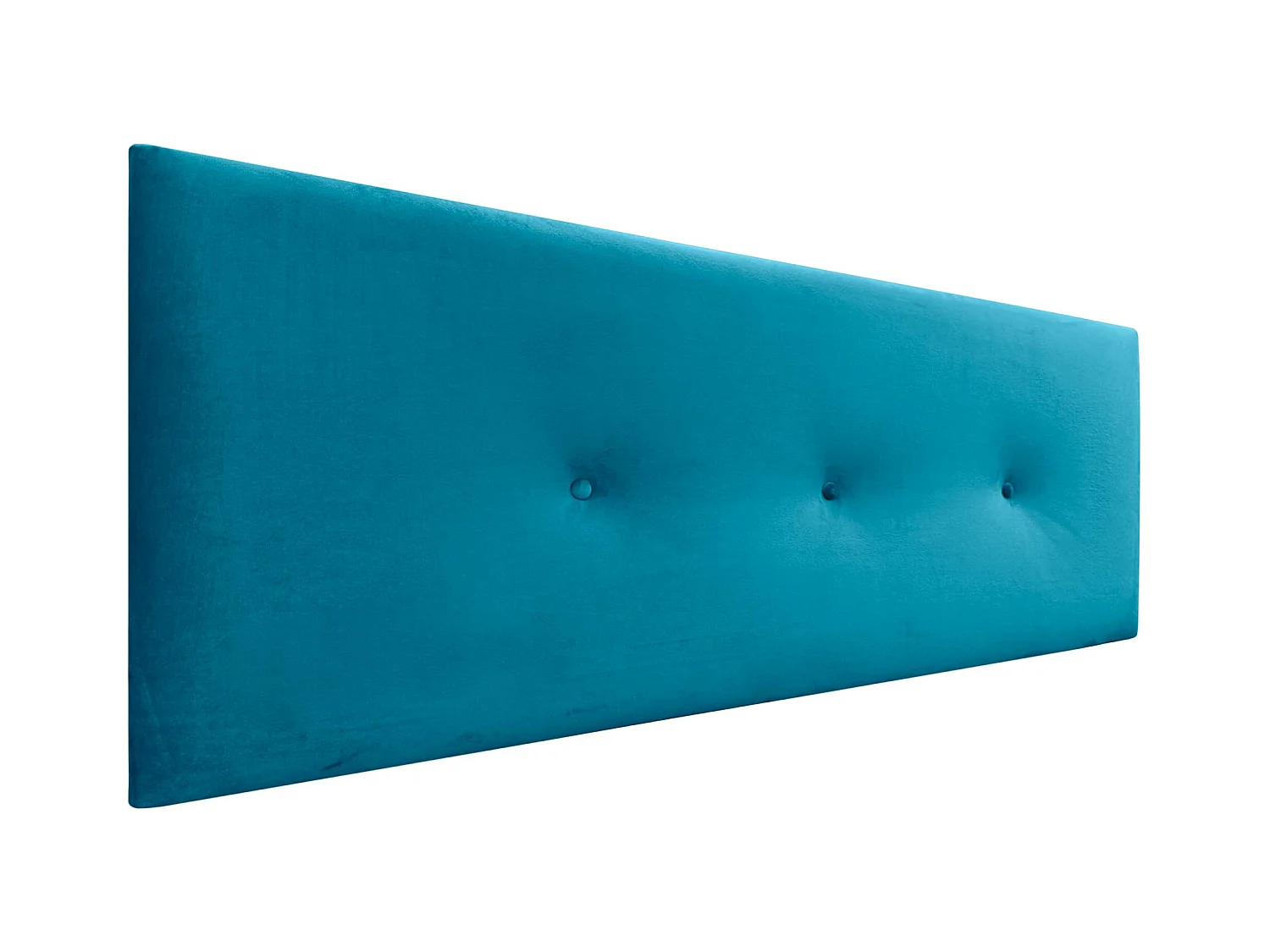 DHOME Tête de Lit Velours Lisse avec Boutons 135x60 Lits 120/135/140 - Bleu Clair