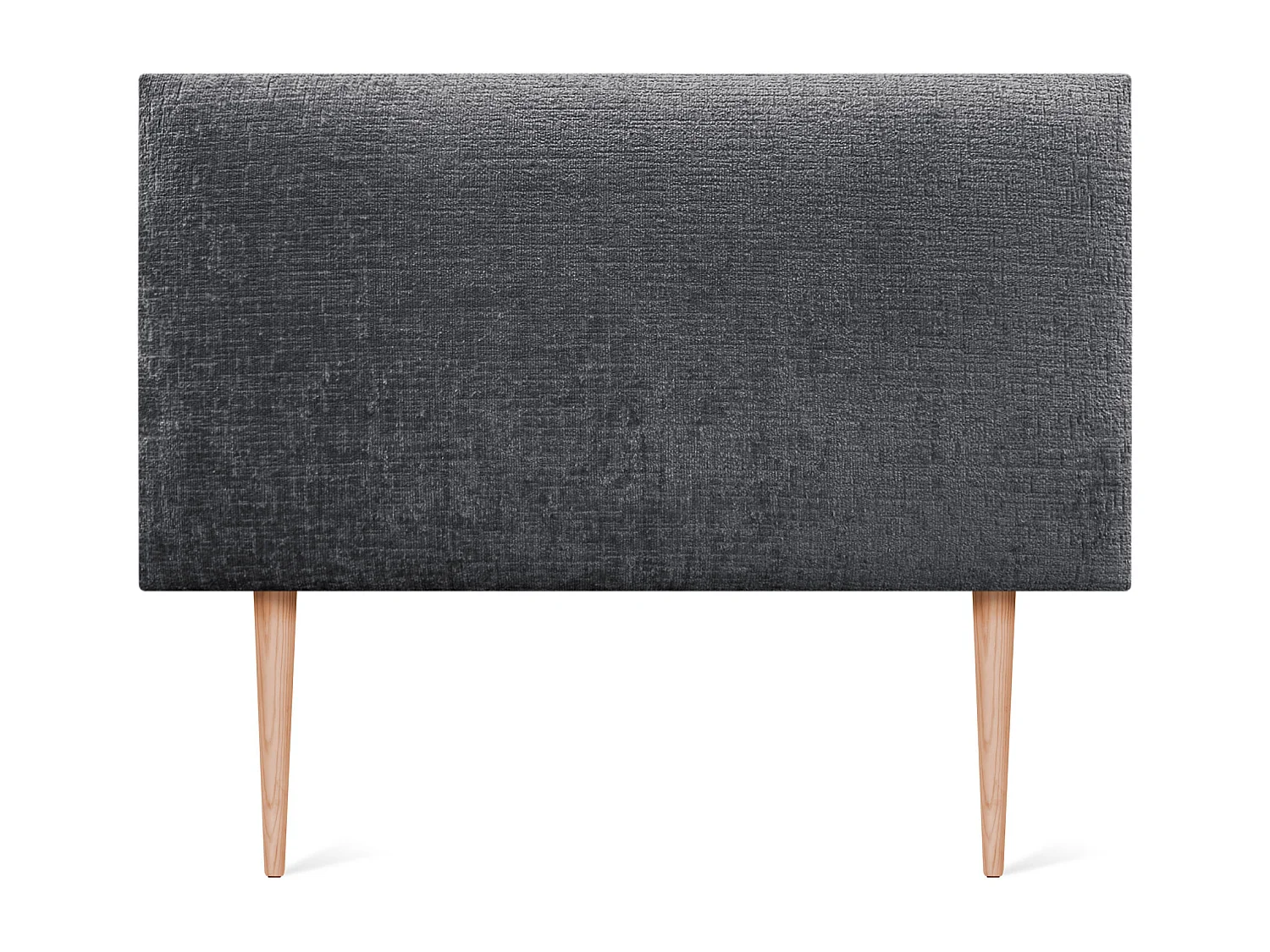 DHOME Hoofdbord van natuurlijke wol 95x115cm met bedpoten 90 - Donkergrijs