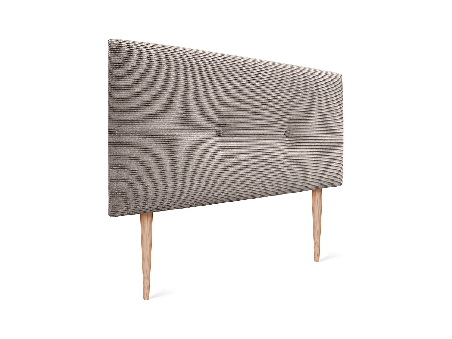 DHOME Tête de Lit Velours Côtelé Uni avec Boutons 135x105 avec Pieds de Lit 120/135/140 - Marron