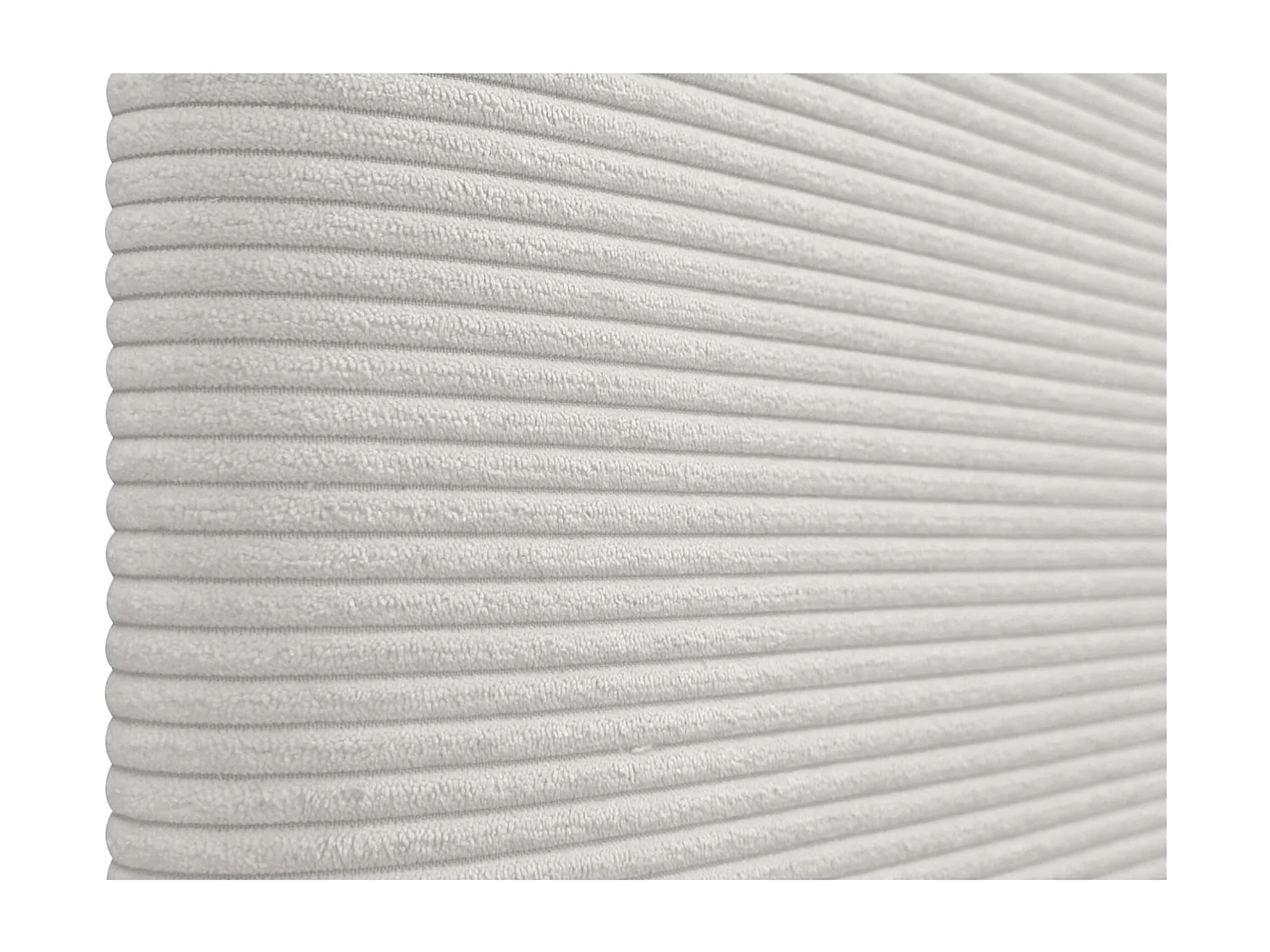 DHOME Tête de Lit Velours Côtelé Uni avec Boutons 105x105 et Pieds de Lit 105 - Blanc Os