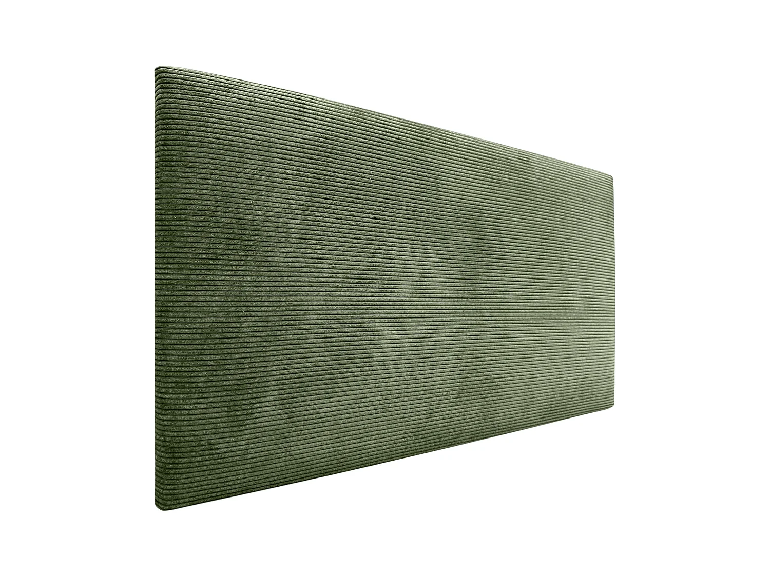 DHOME Tête de Lit Velours Côtelé Uni 145x50 Lits 120/135/140 - Vert Jungle