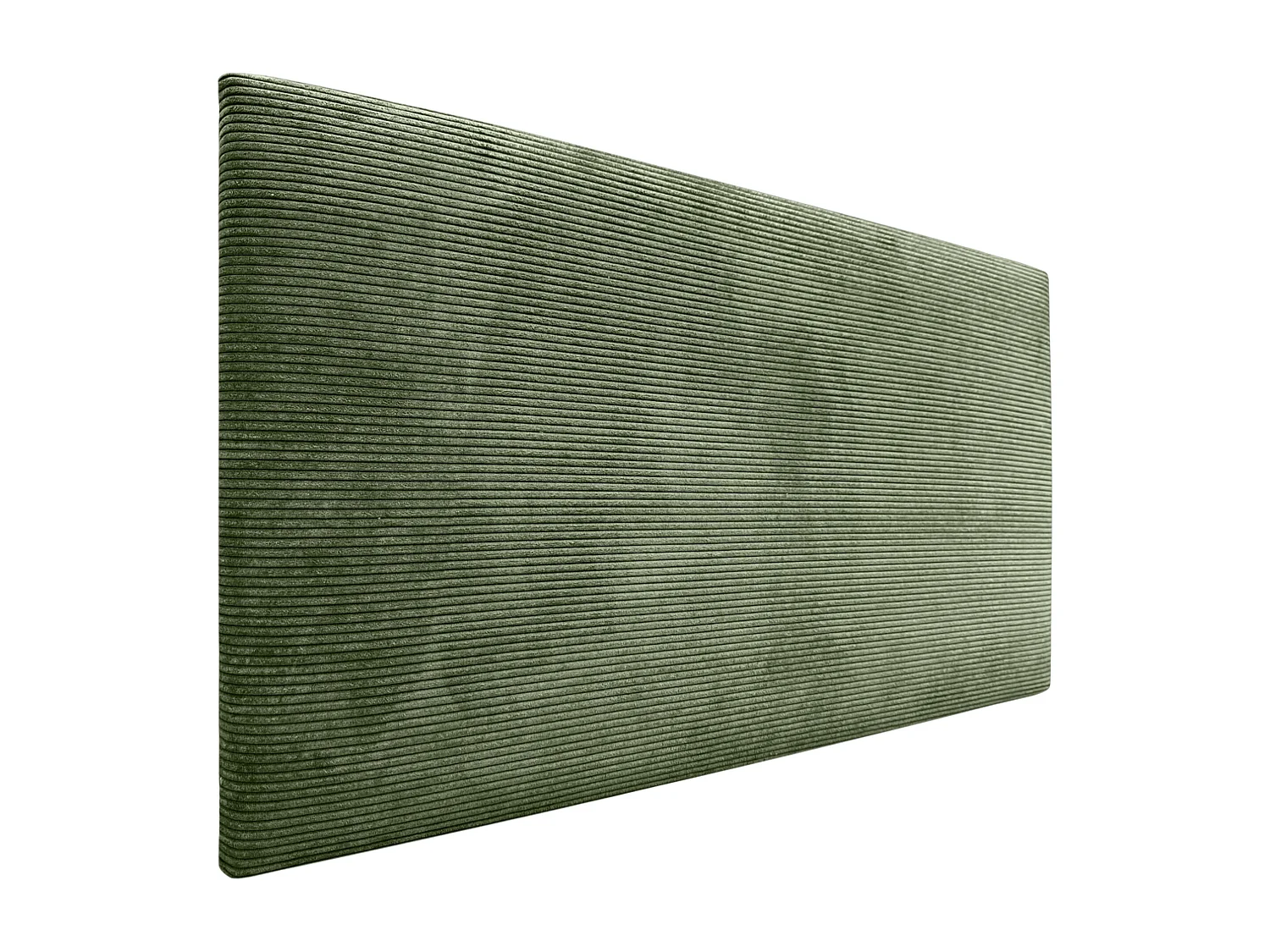 DHOME Tête de Lit Velours Côtelé Uni 145x50 Lits 120/135/140 - Vert Jungle