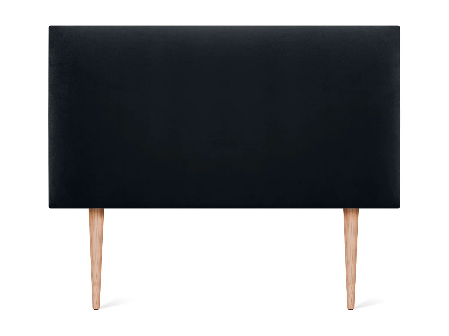 DHOME Tête de Lit Velours Lisse 80x105 avec Pieds de Lit 80/90 - Noir