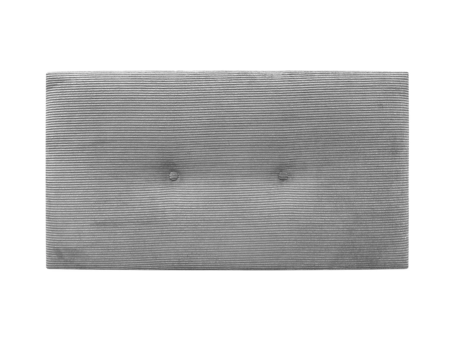 DHOME Einfarbiges Cord-Kopfteil mit Knöpfen 80x60 Betten 80/90 – Grau