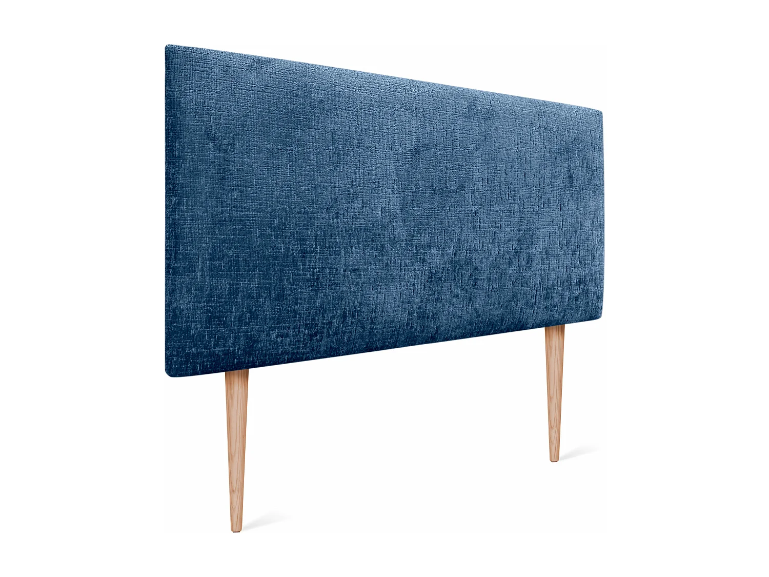 DHOME Tête de Lit Laine Naturelle 80x105cm avec Pieds de Lit 80/90 - Bleu