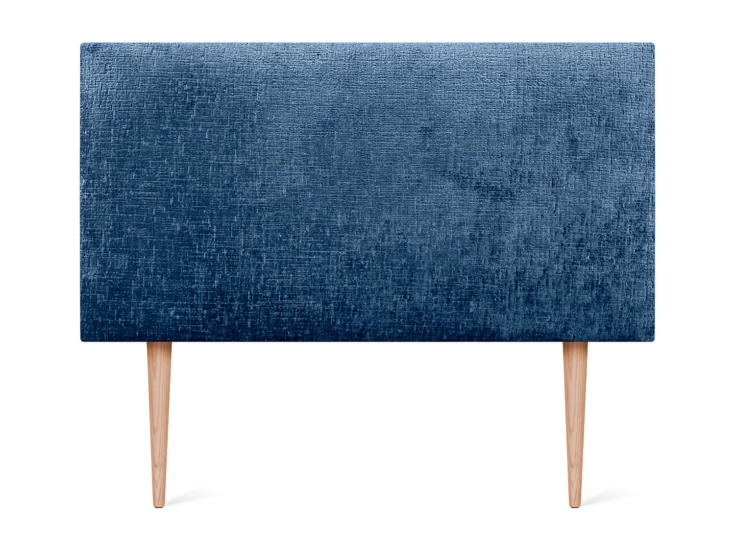 DHOME Tête de Lit Laine Naturelle 80x105cm avec Pieds de Lit 80/90 - Bleu
