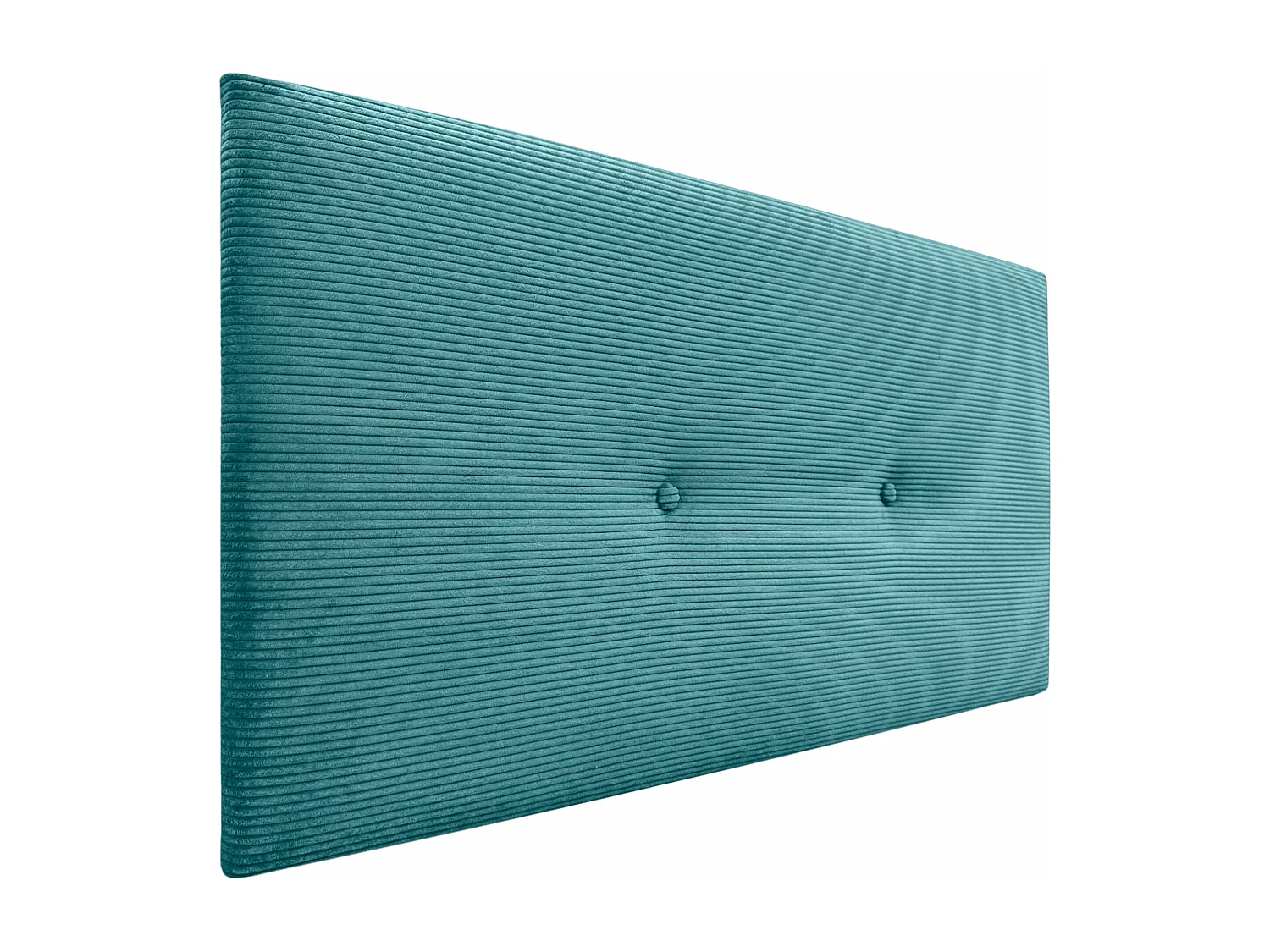 DHOME Tête de Lit Velours Côtelé Uni avec Boutons 135x60 Lits 120/135/140 - Turquoise