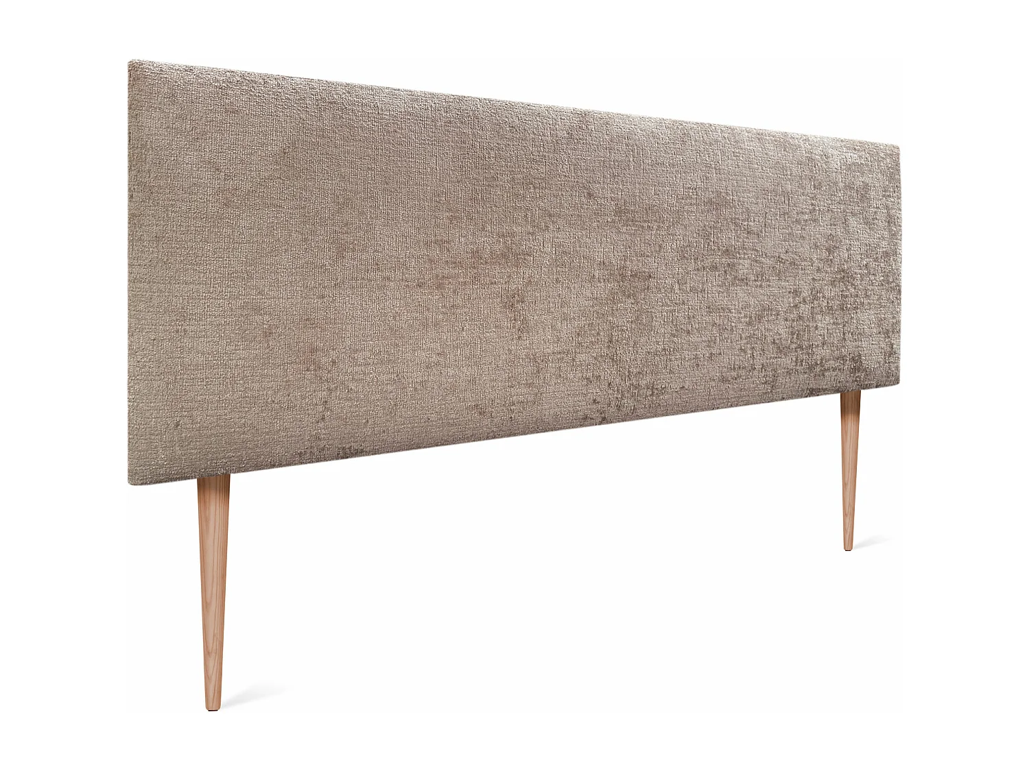 DHOME Kopfteil aus Naturwolle 160 x 105 cm mit Bettbeinen 150/160 – Braun