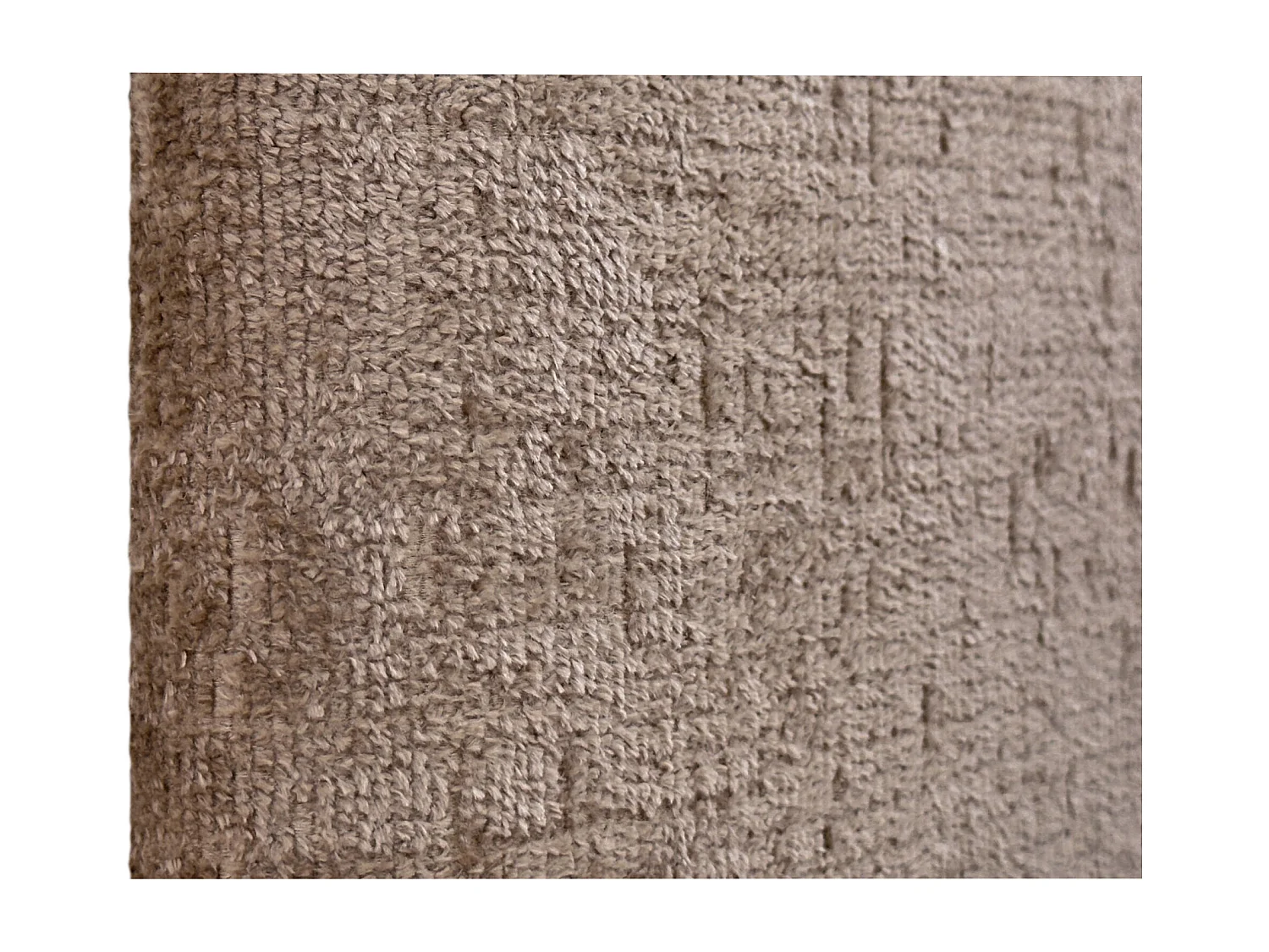 DHOME Kopfteil aus Naturwolle 160 x 105 cm mit Bettbeinen 150/160 – Braun