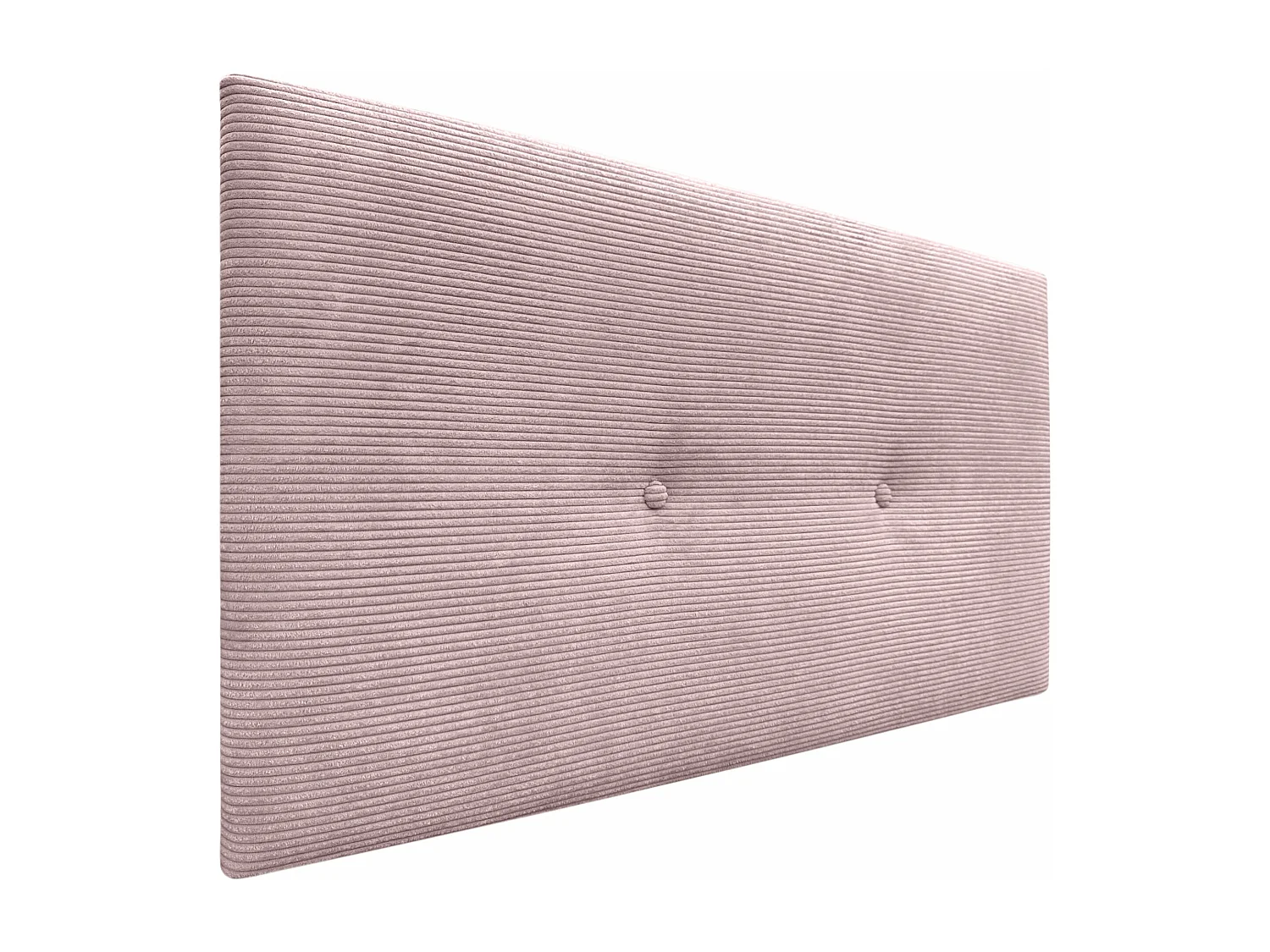 DHOME Tête de Lit Velours Côtelé Uni avec Boutons 95x60 Lits 80/90 - Rose Pâle