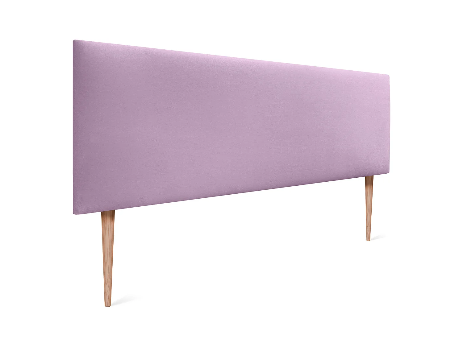 DHOME Testiera in Velluto Liscio 145x105 con Gambe Letto 120/135/140 - Rosa