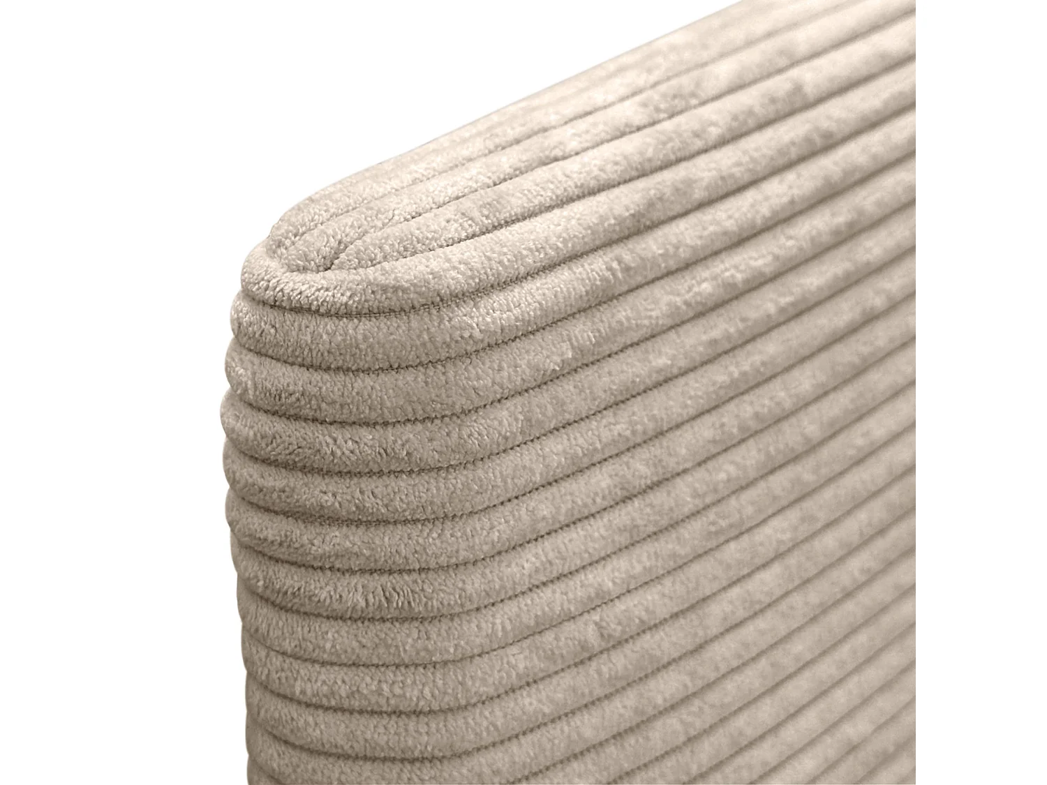 DHOME Tête de Lit Velours Côtelé Uni 80x50 Lits 80/90 - Beige