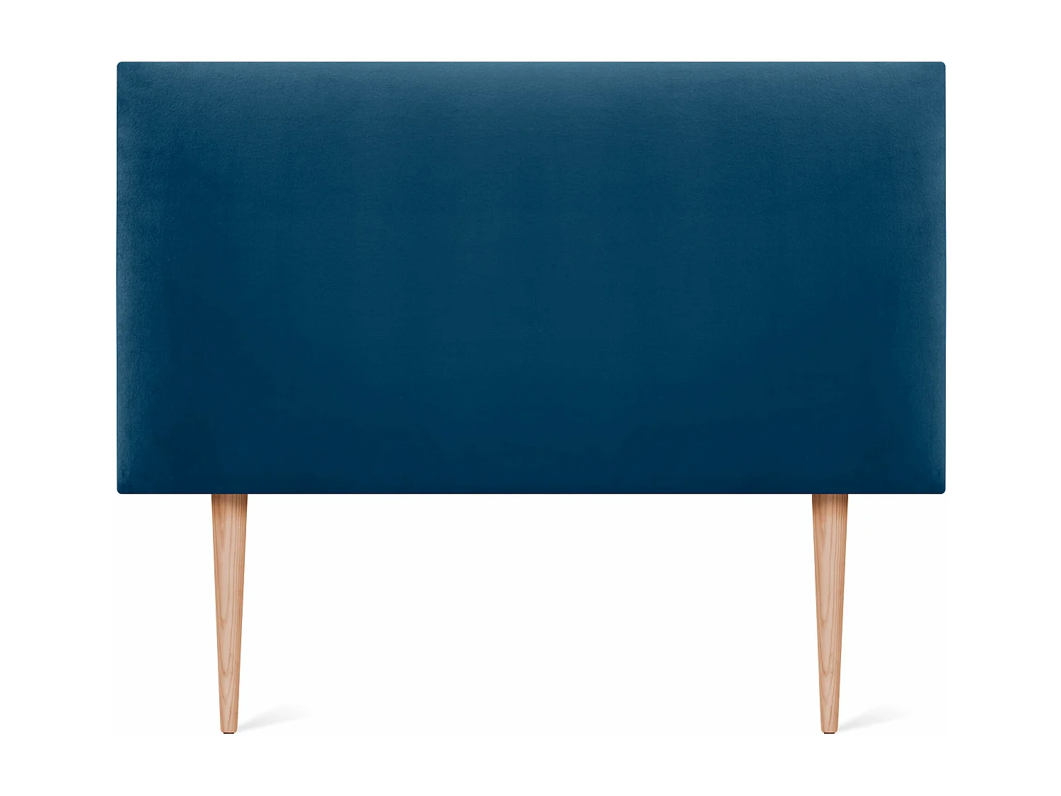 DHOME Glad fluwelen hoofdeinde 80x115 met bedpoten 80/90 - Blauw