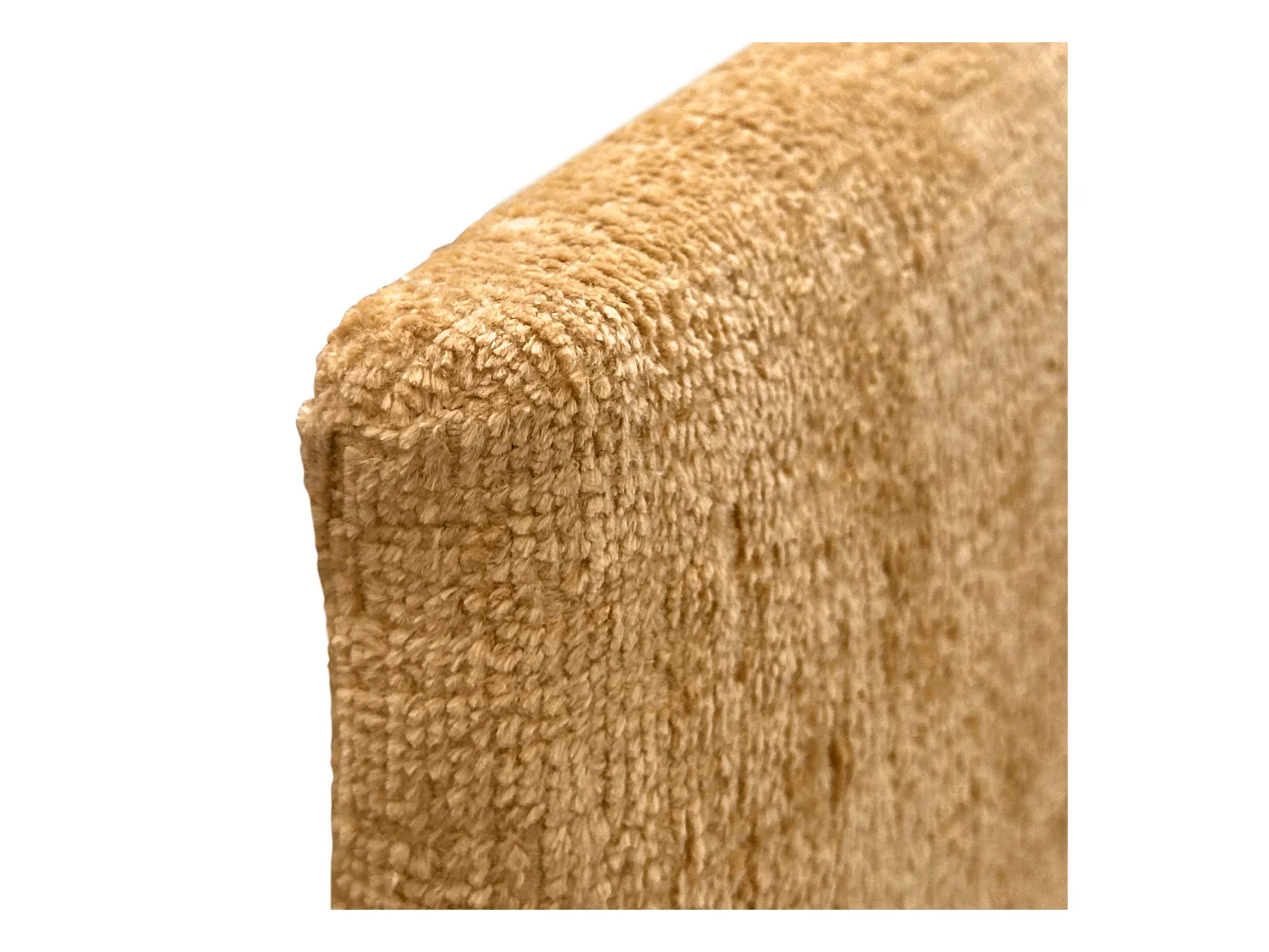 DHOME Tête de Lit laine naturelle 160x105cm avec pieds de Lit 150/160 - Moutarde