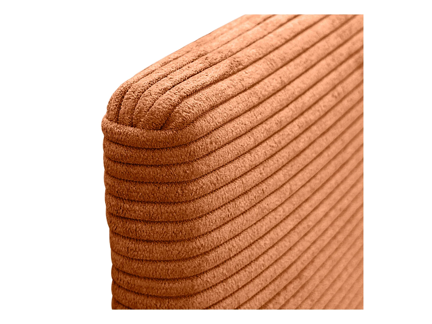 DHOME Effen corduroy hoofdeinde 160x60 bedden 150/160 - oranje