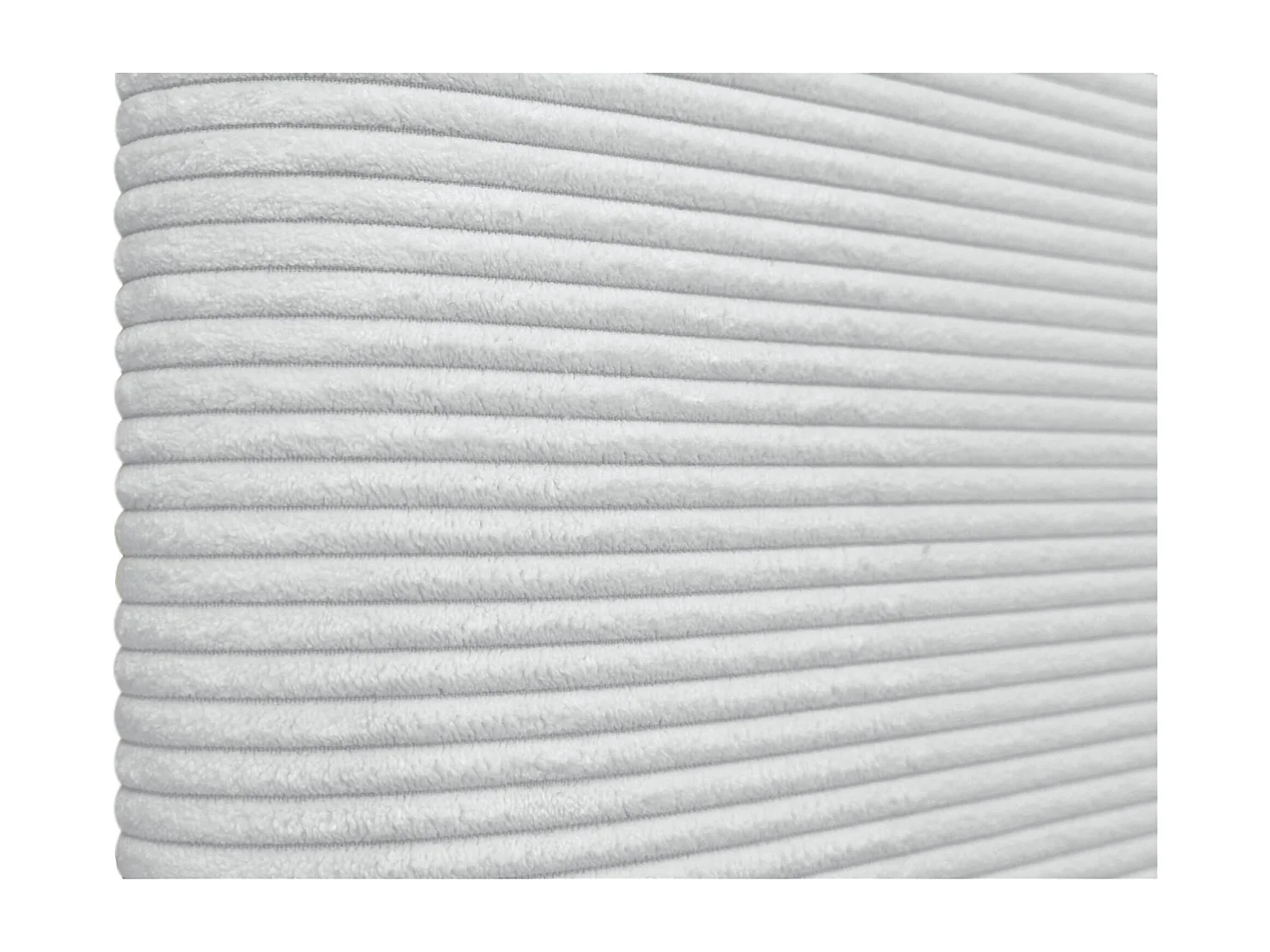 DHOME Tête de Lit Velours Côtelé Uni avec Boutons 95x60 Lits 80/90 - Blanc