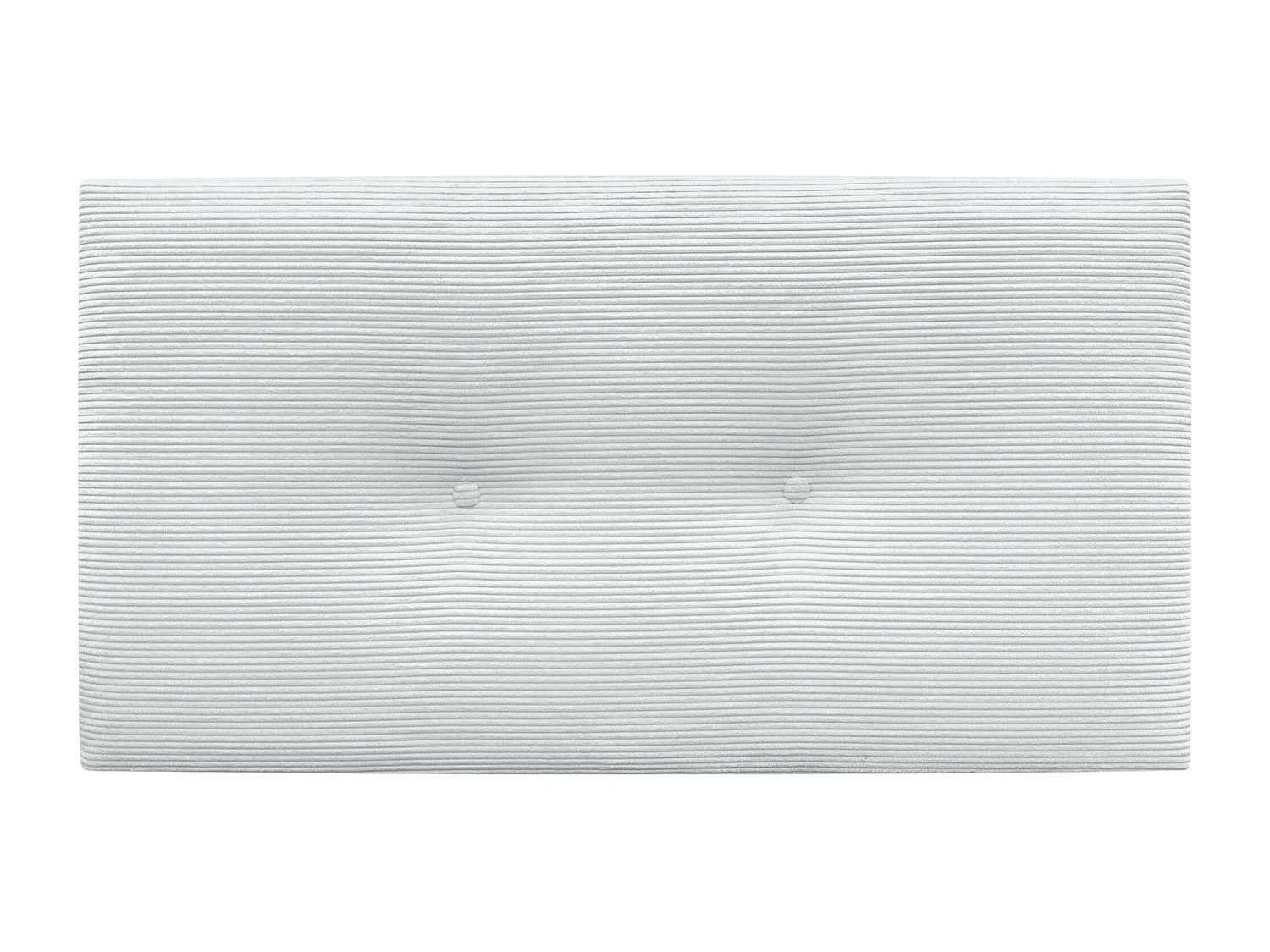 DHOME Tête de Lit Velours Côtelé Uni avec Boutons 95x60 Lits 80/90 - Blanc