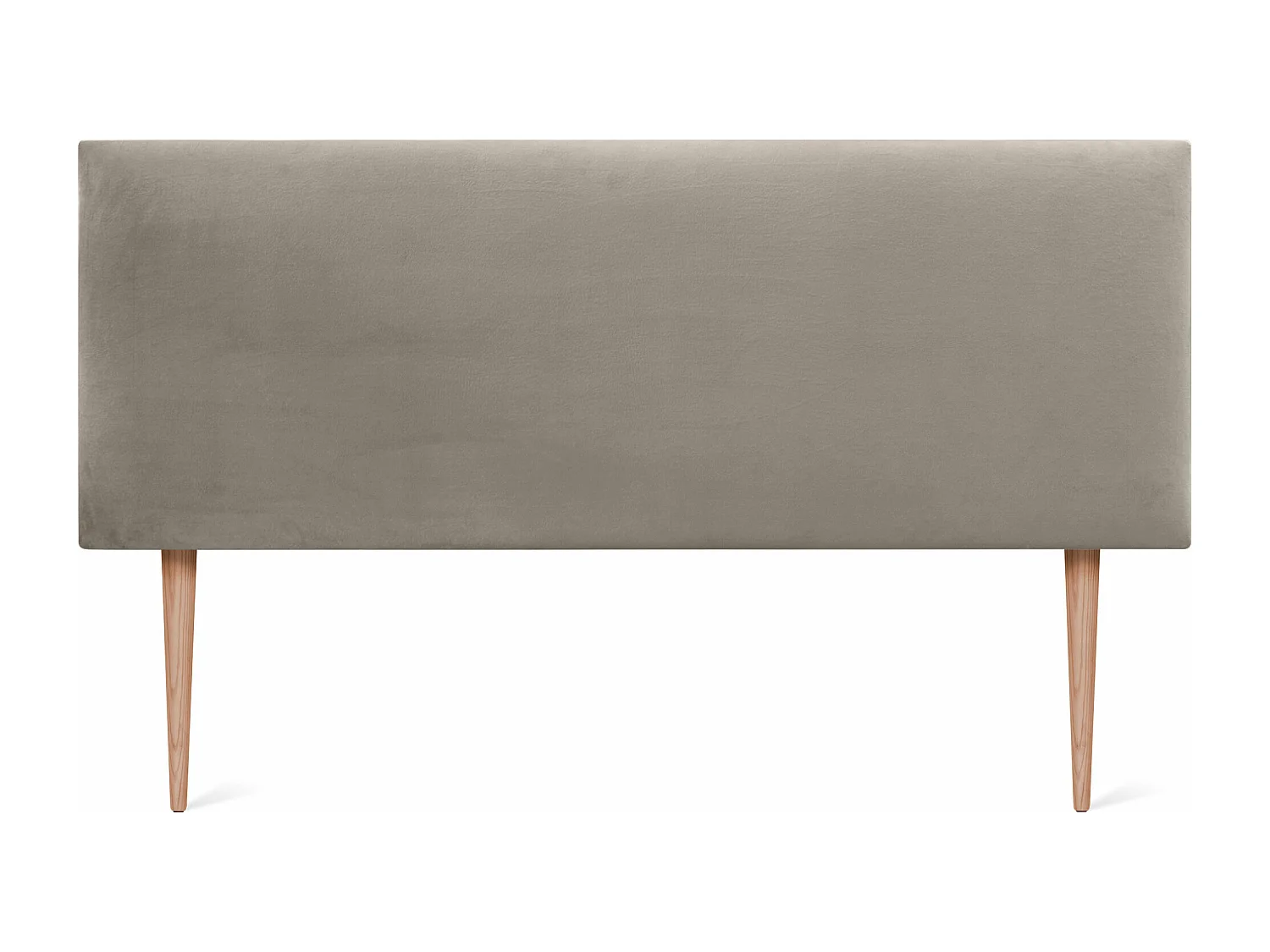 DHOME Glad fluwelen hoofdbord 160x115 met bedpoten 150/160 - Bruin