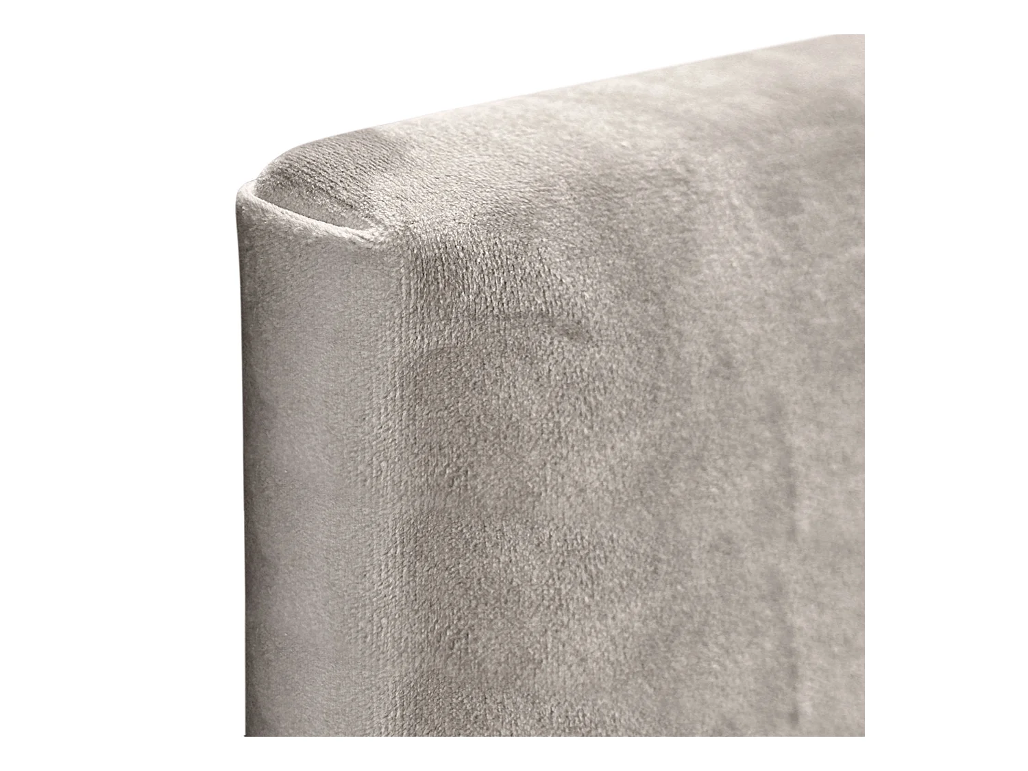 DHOME Glad fluwelen hoofdbord met knopen 95x105 met bedpoten 80/90 - Beige
