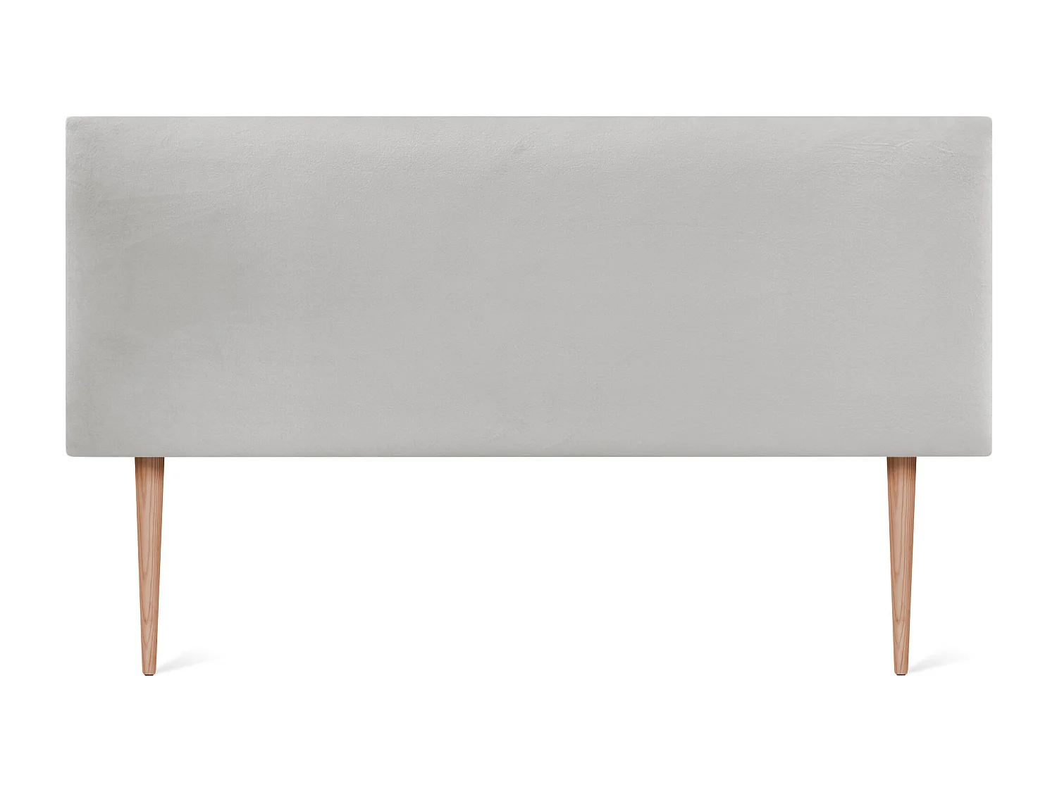 DHOME Kopfteil aus glattem Samt 135 x 105 mit Bettbeinen 120/135/140 – Weiß