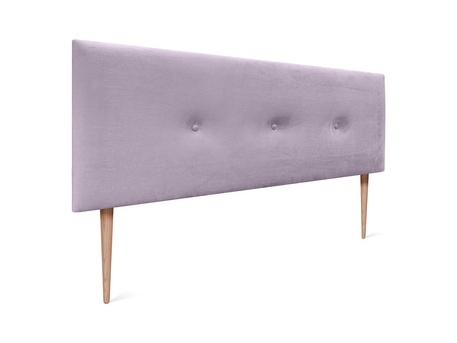 DHOME Tête de Lit Velours Lisse avec Boutons 150x105 avec Pieds de Lit 150/160 - Saumon