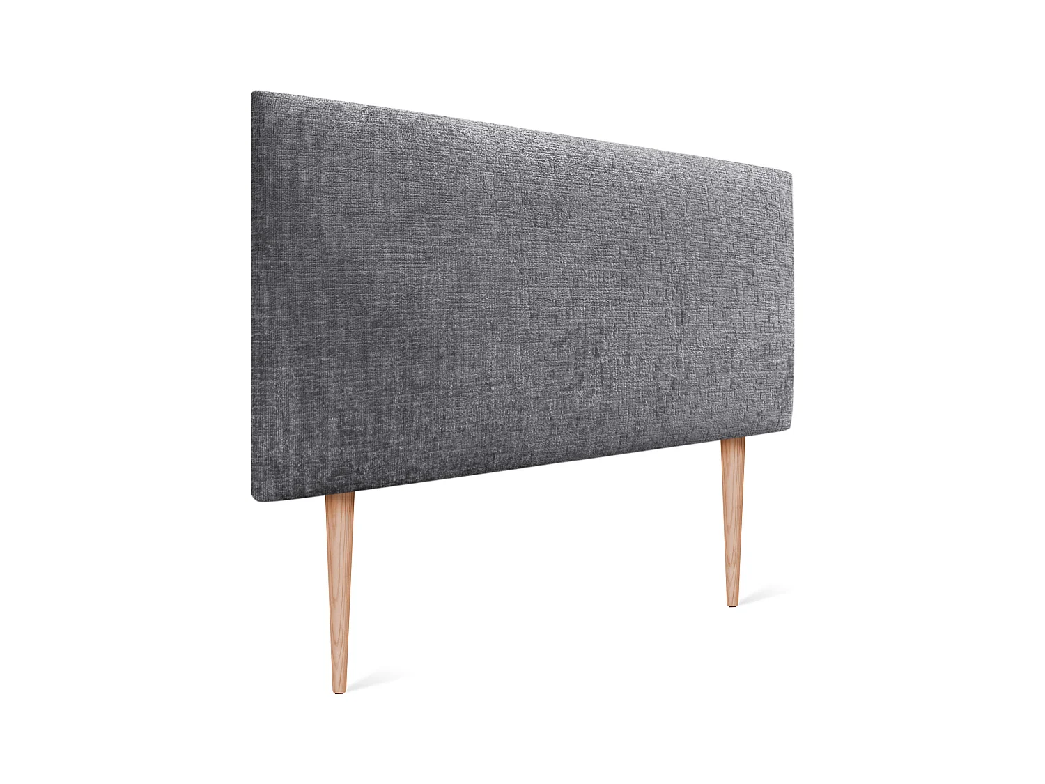 DHOME Tête de Lit Laine Naturelle 110x105cm avec Pieds de Lit 105/110 - Gris