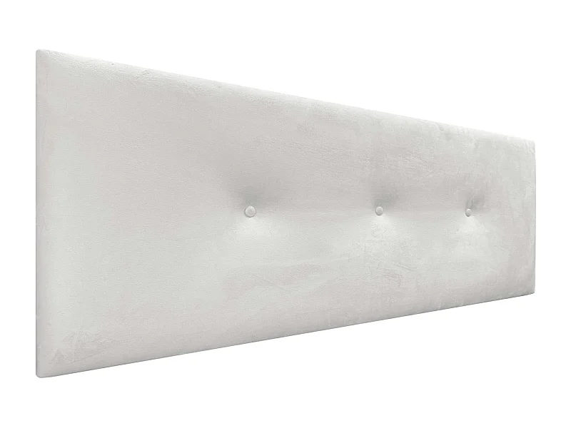 DHOME Kopfteil aus glattem Samt mit Knöpfen, 160 x 60, Betten 150/160 – Weiß